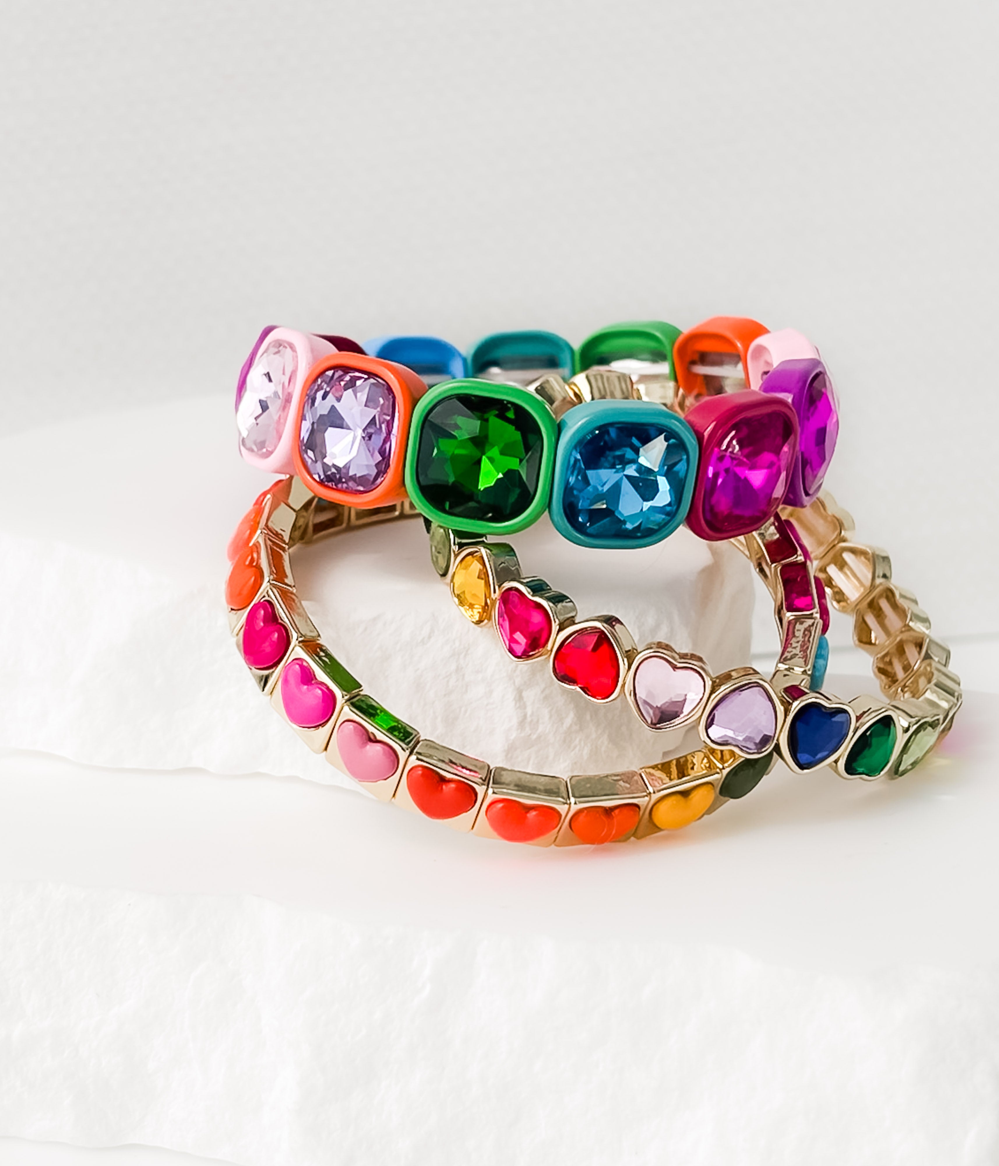 Rainbow Hearts Stack Set - Rural Haze