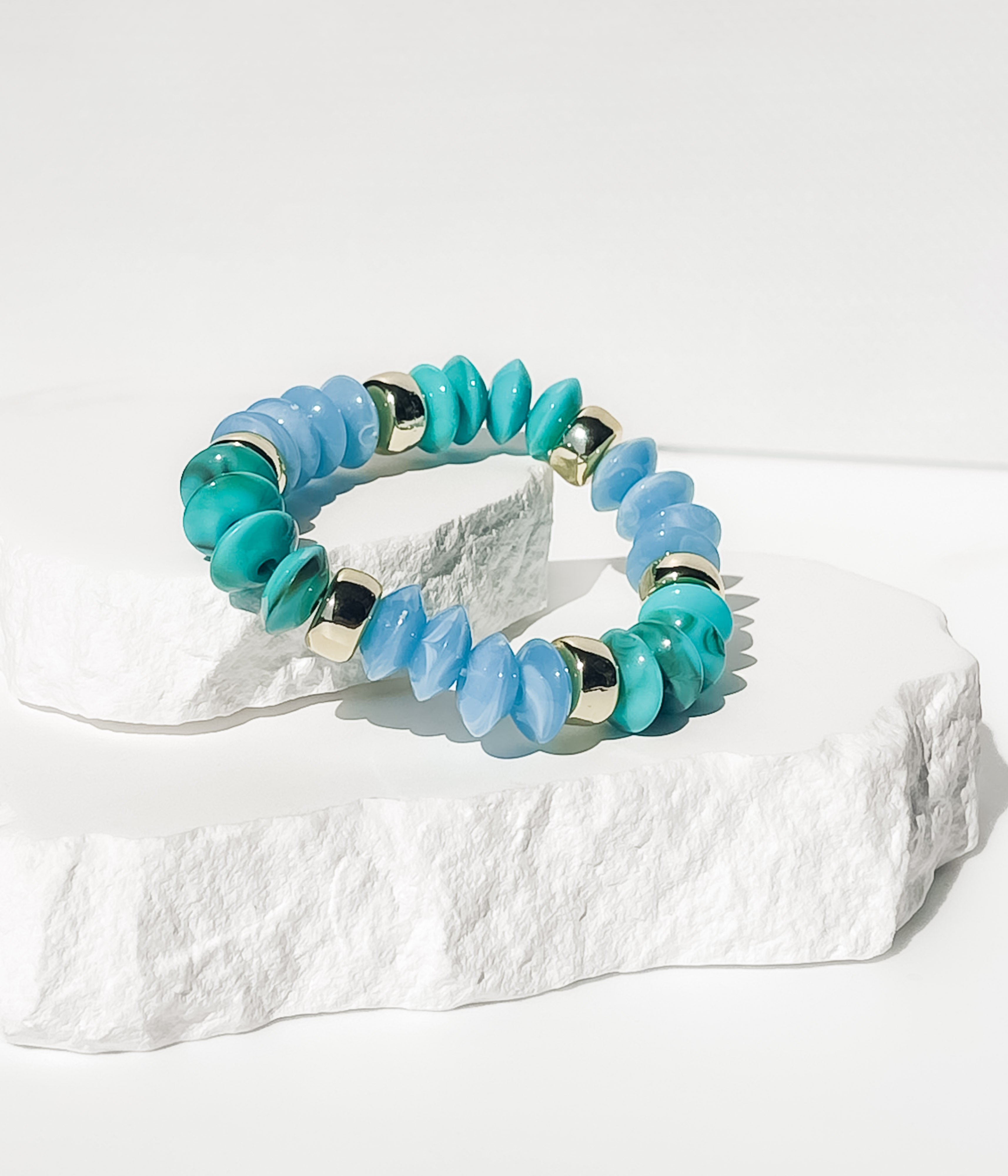 Candy Blue Beaded Bracelet