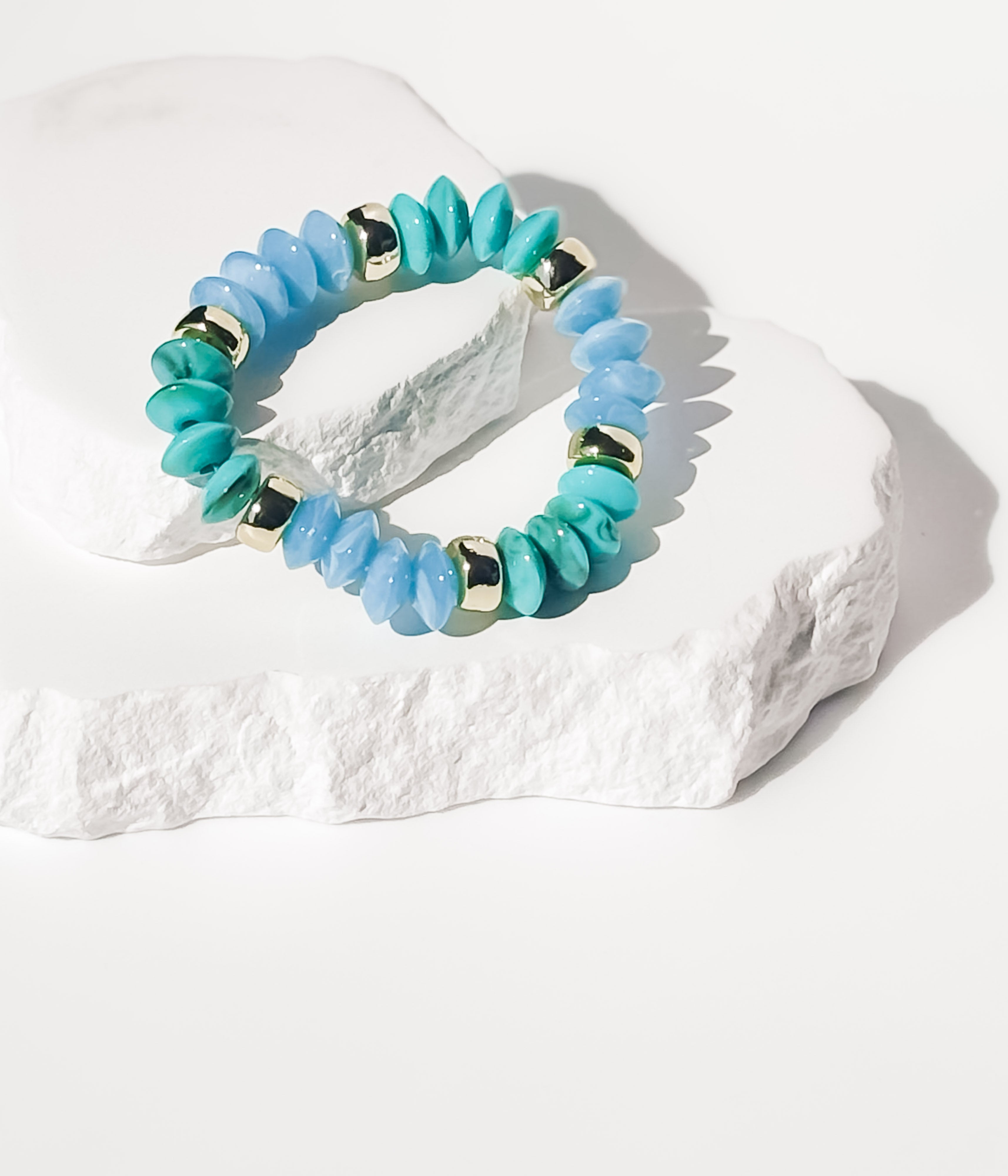 Candy Blue Beaded Bracelet