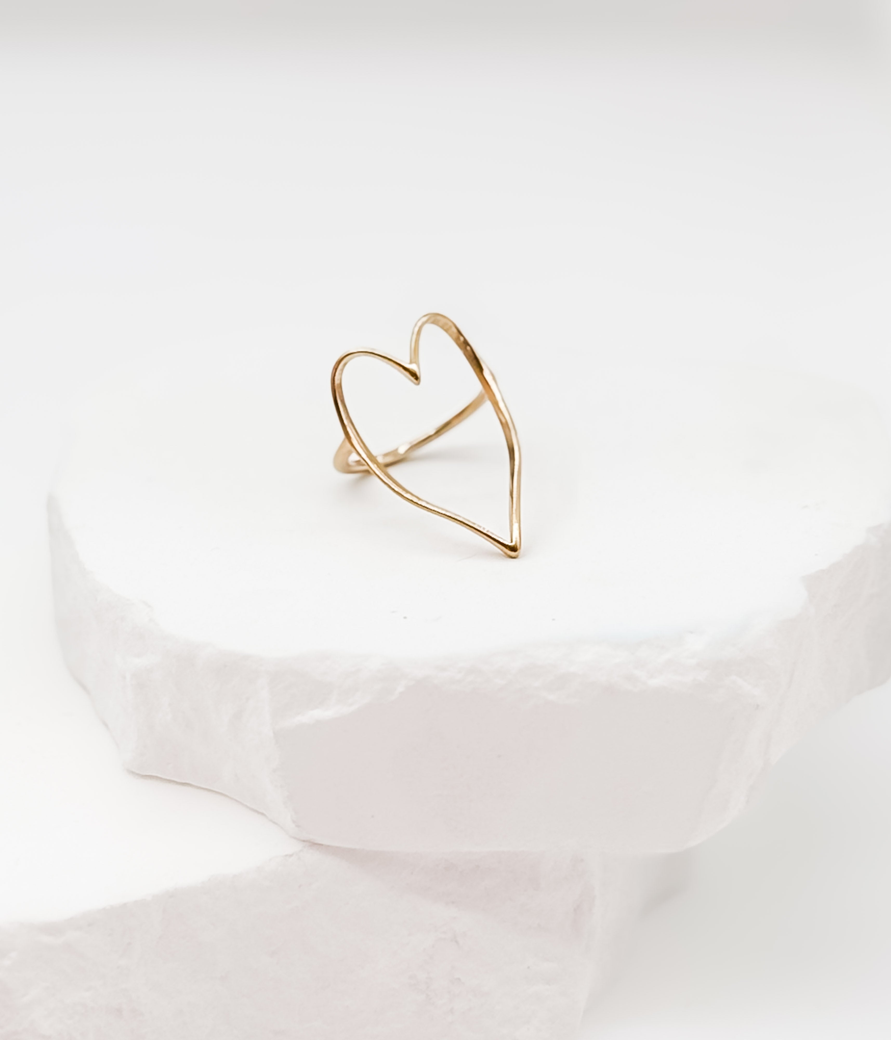 Gold Open Heart Ring - Rural Haze
