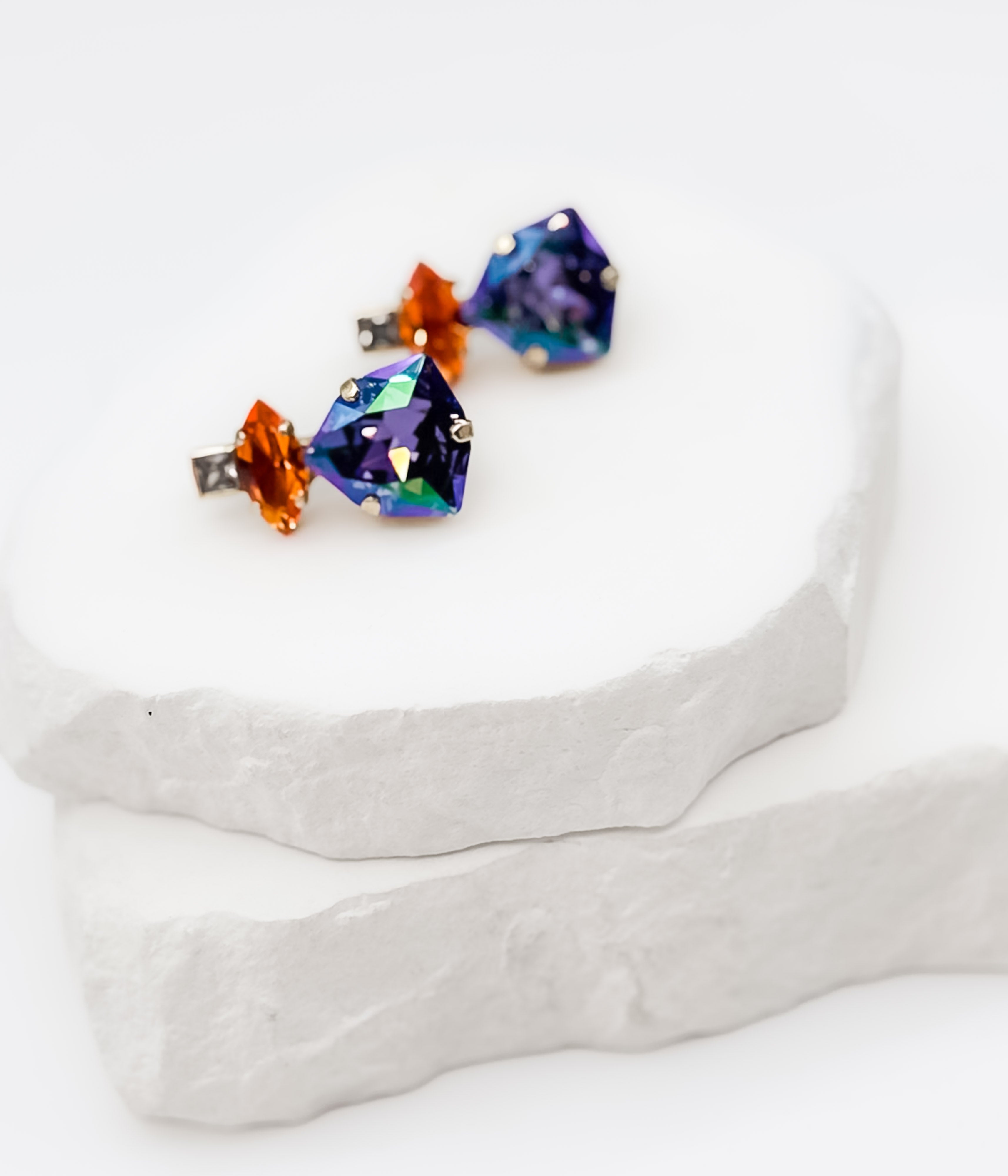 Multicolor Crystal Statement Ring - Rural Haze