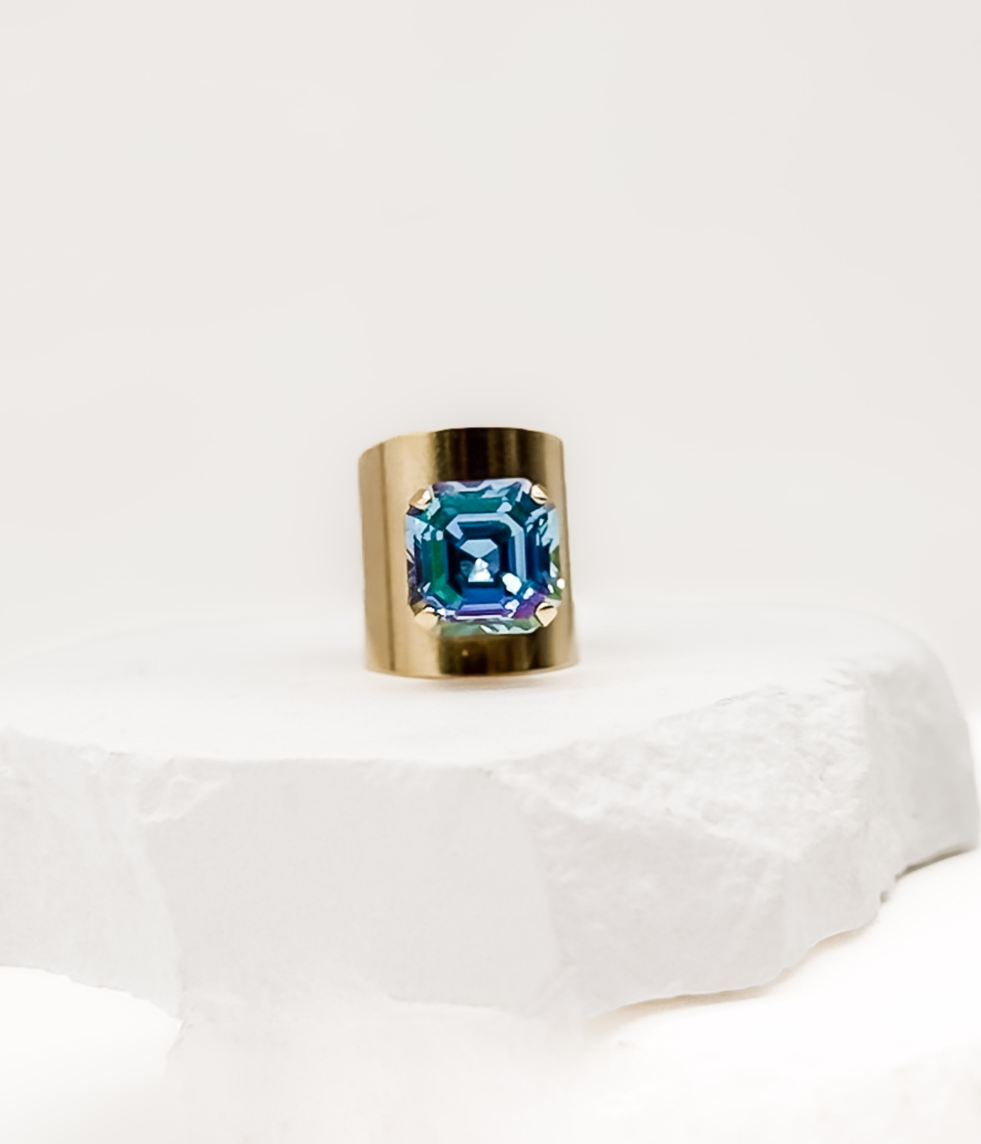 Nikki Ring in Ice Blue Glimmer