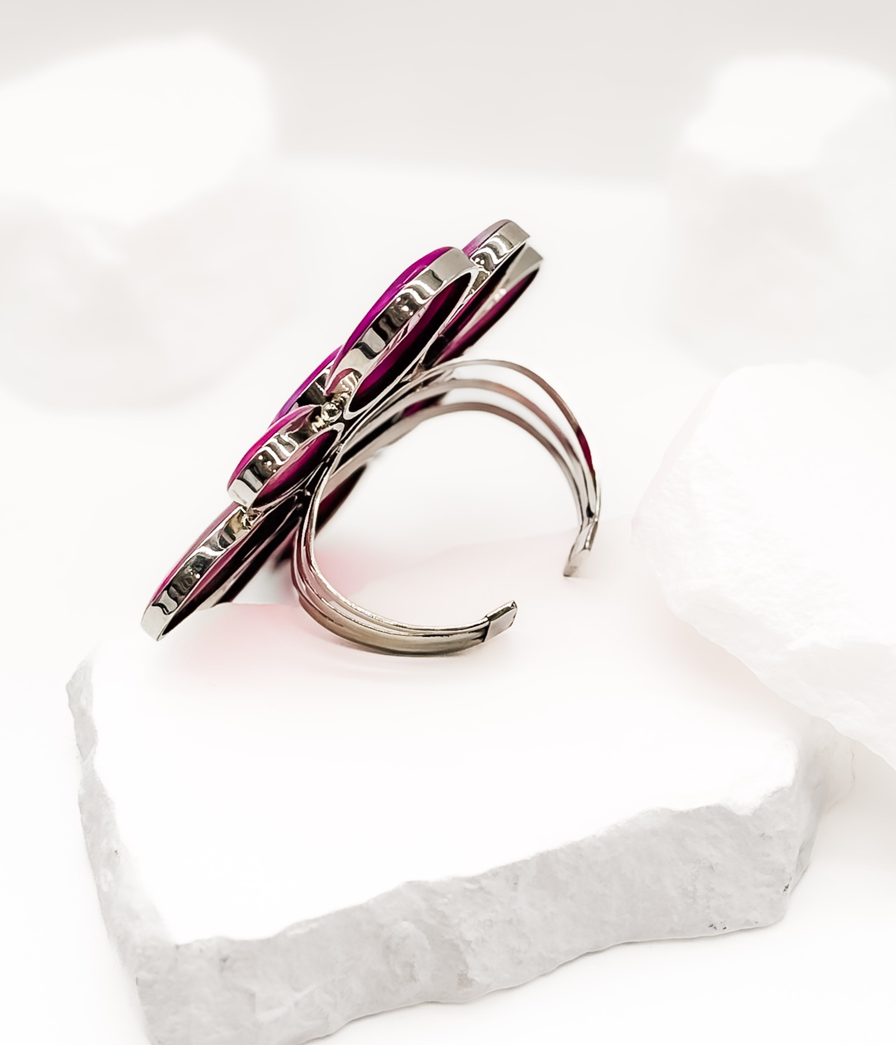 Mega Agate Bracelet in Pink