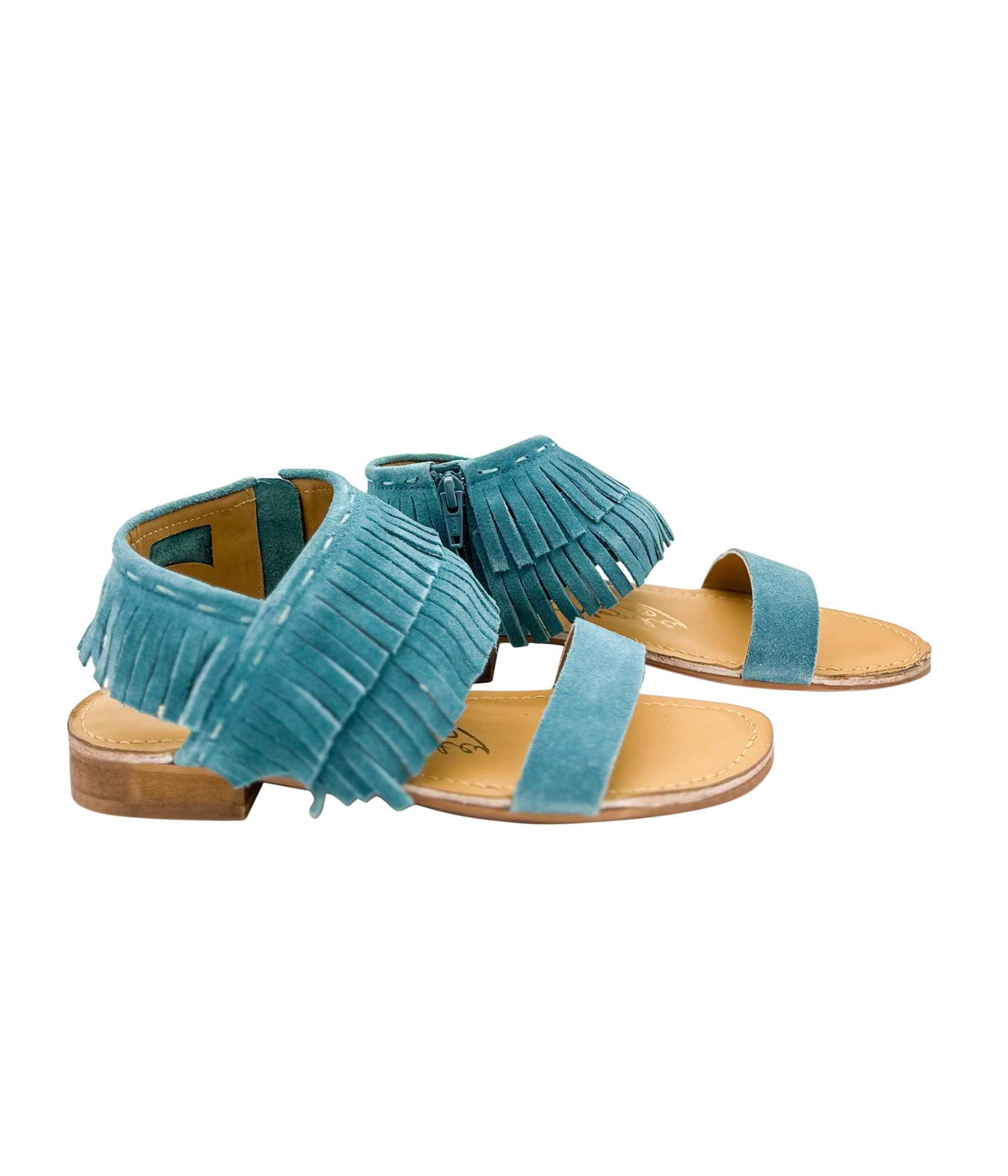 Fringe Star Sandal in Teal - Rural Haze