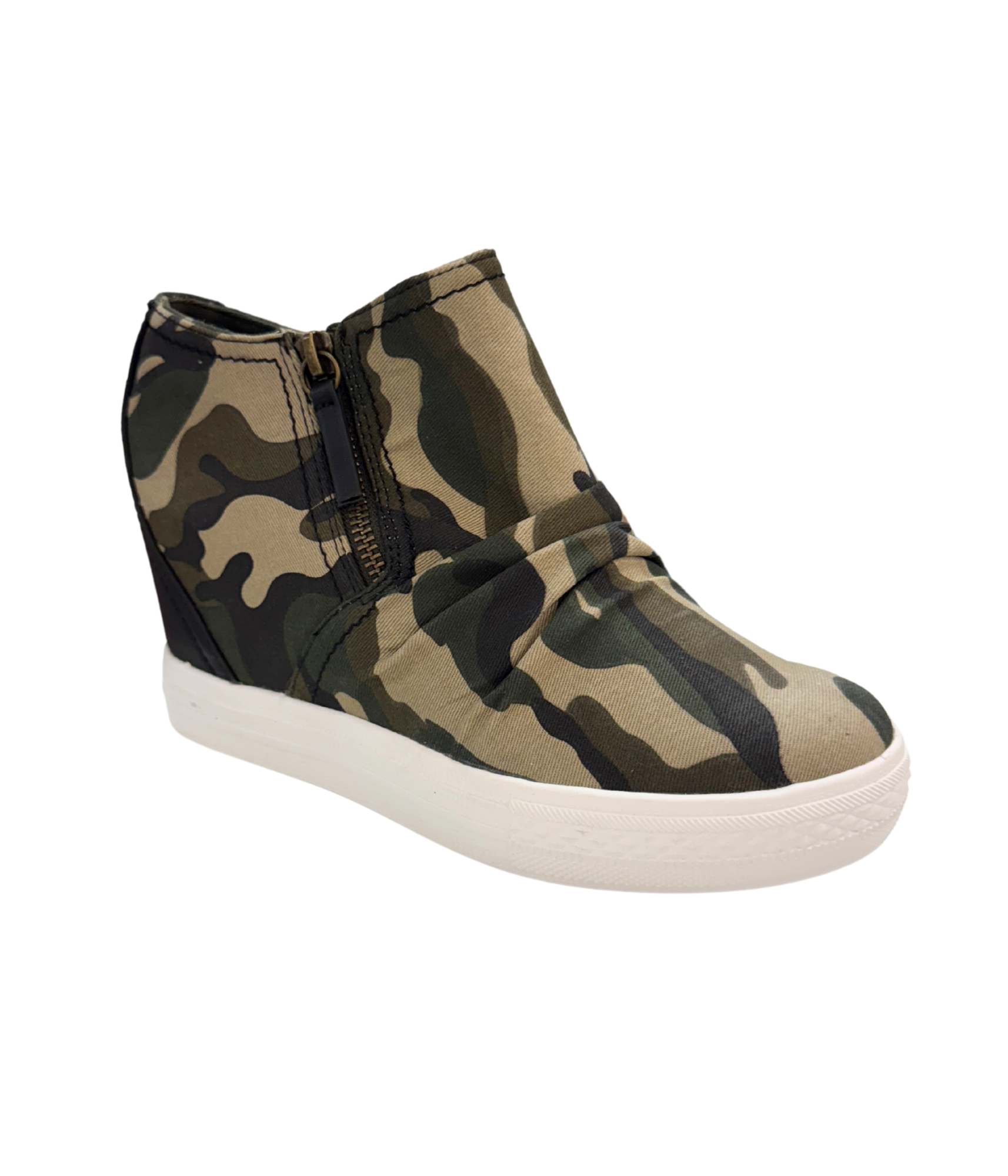 Ari Sneaker Wedge in Camo - Rural Haze