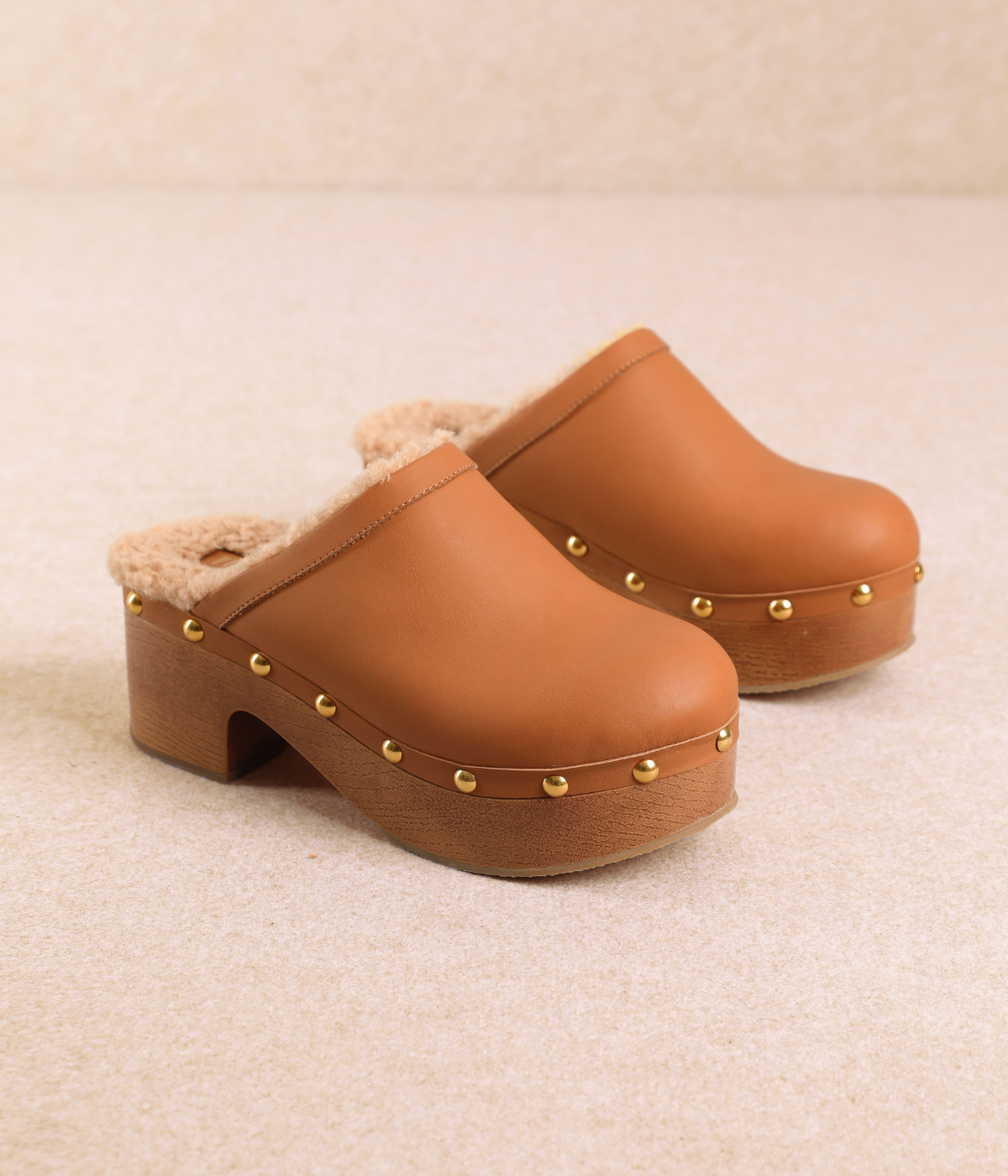 Freya Camel Platform Clog - Rural Haze