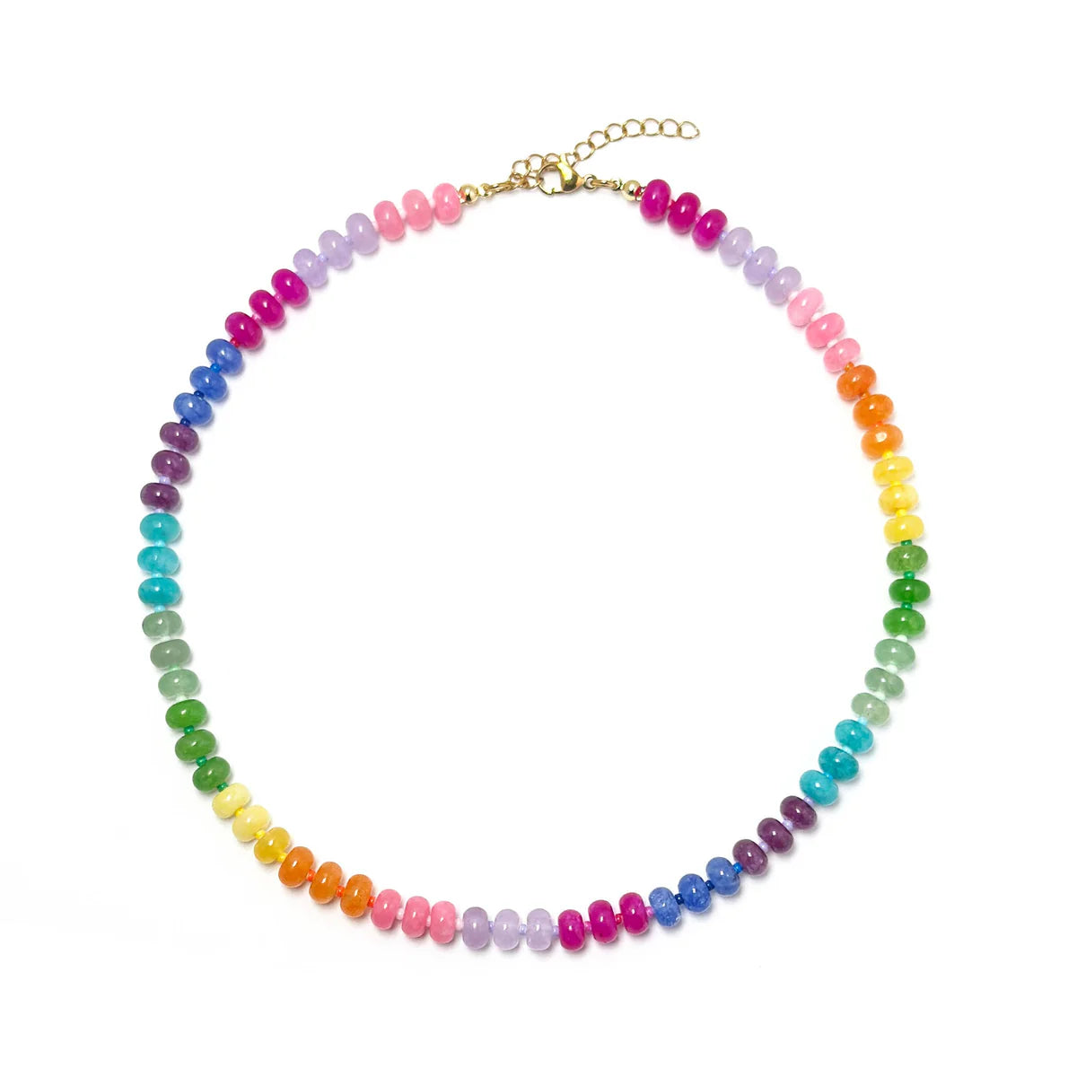 Rainbow Gemstone Beaded Necklace - Rural Haze