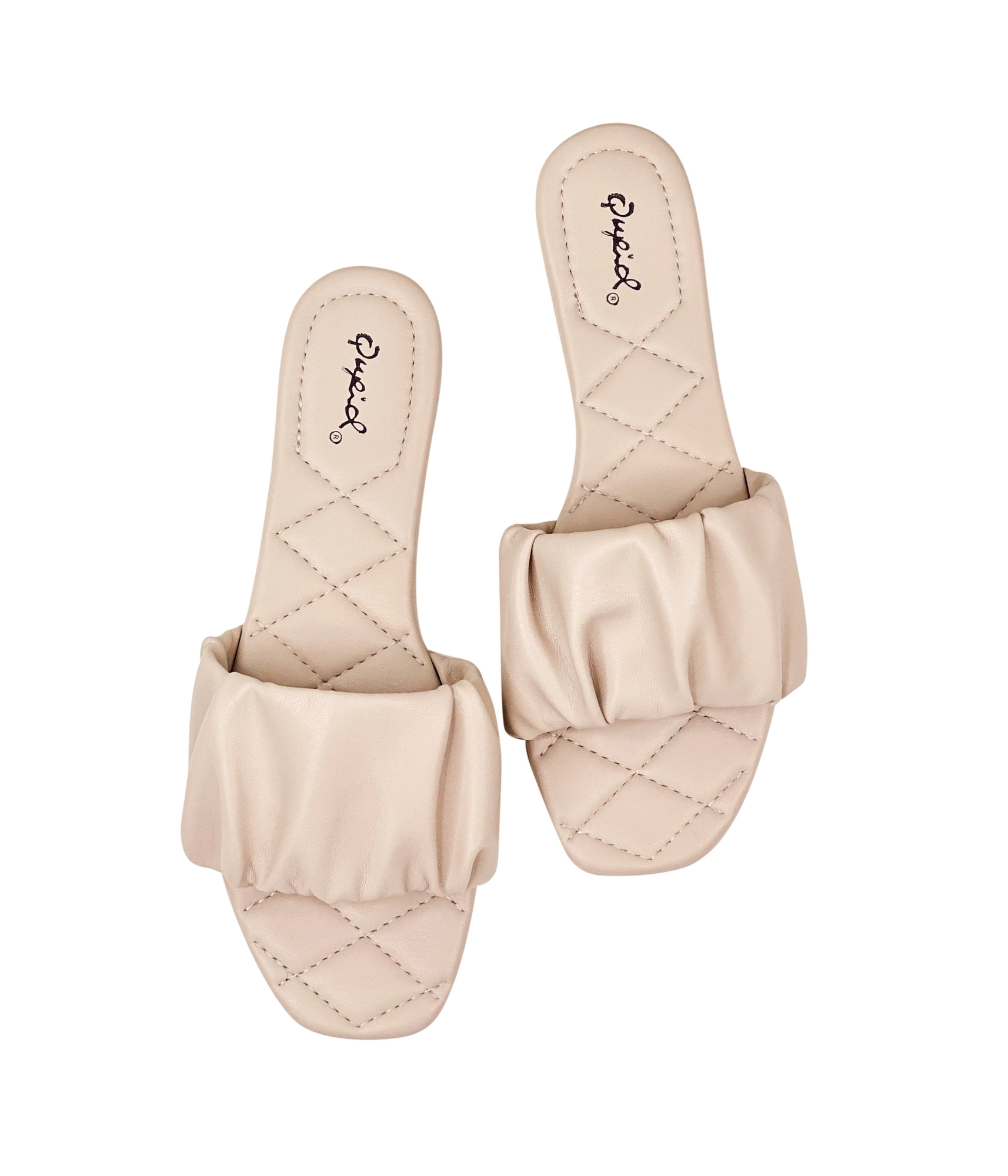 Hazy Rouched Sandal in Warm Taupe - Rural Haze