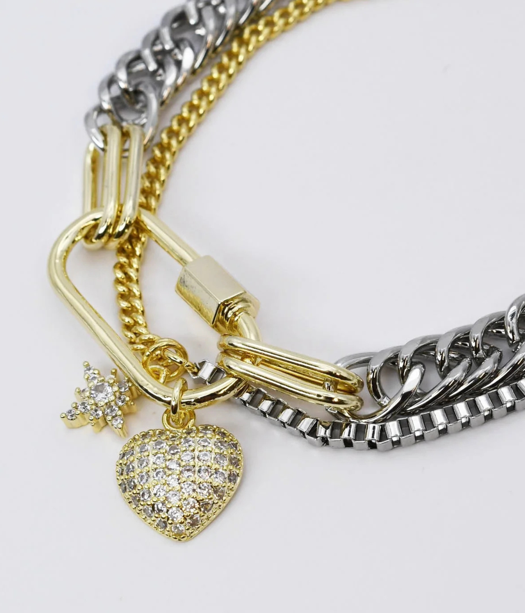 Hearts and Stars Glow Bracelet - Rural Haze