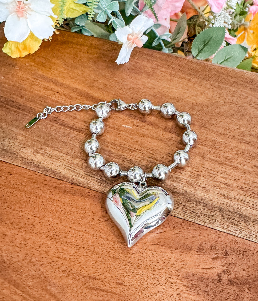 Bubble Heart Bracelet - Rural Haze