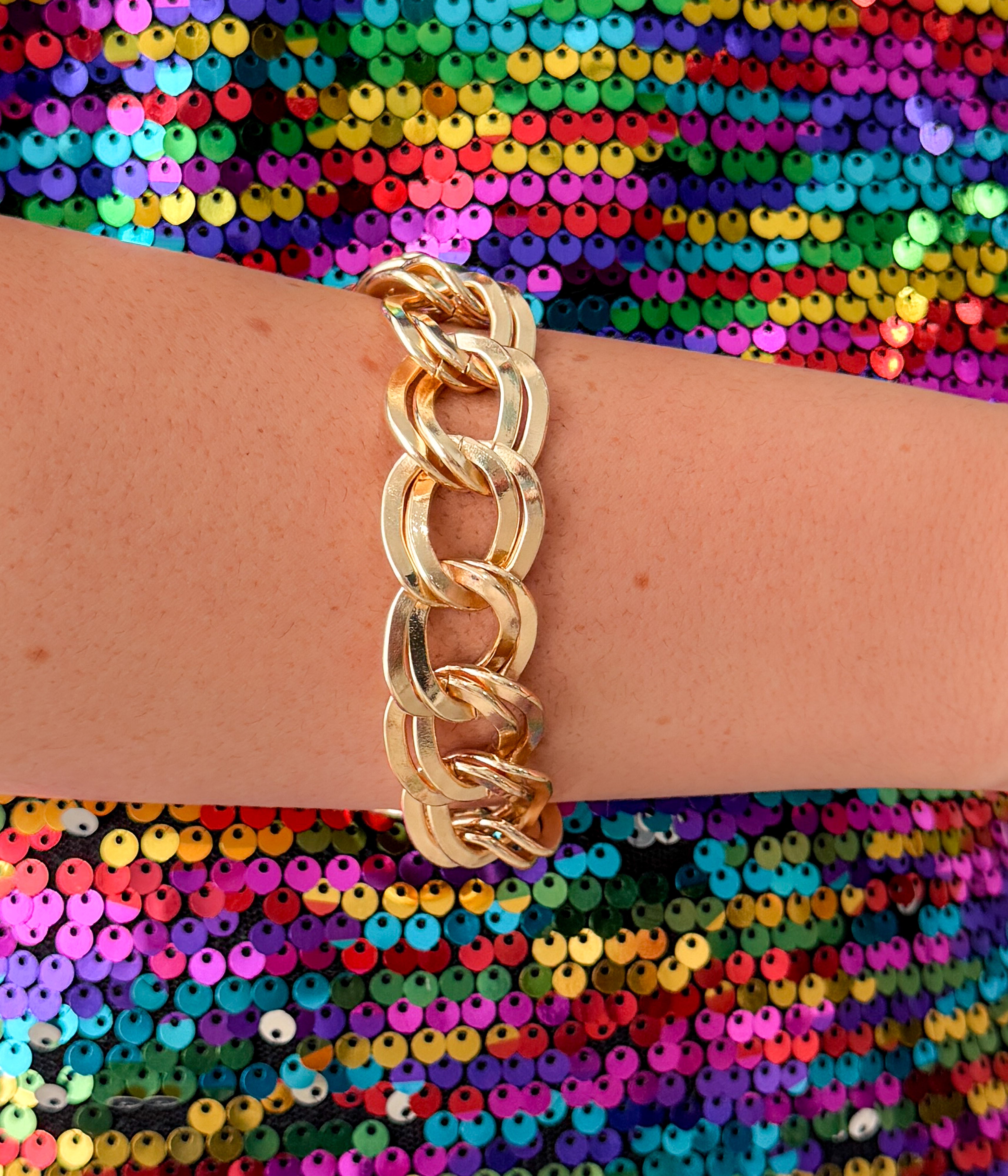 Double Link Gold Bracelet