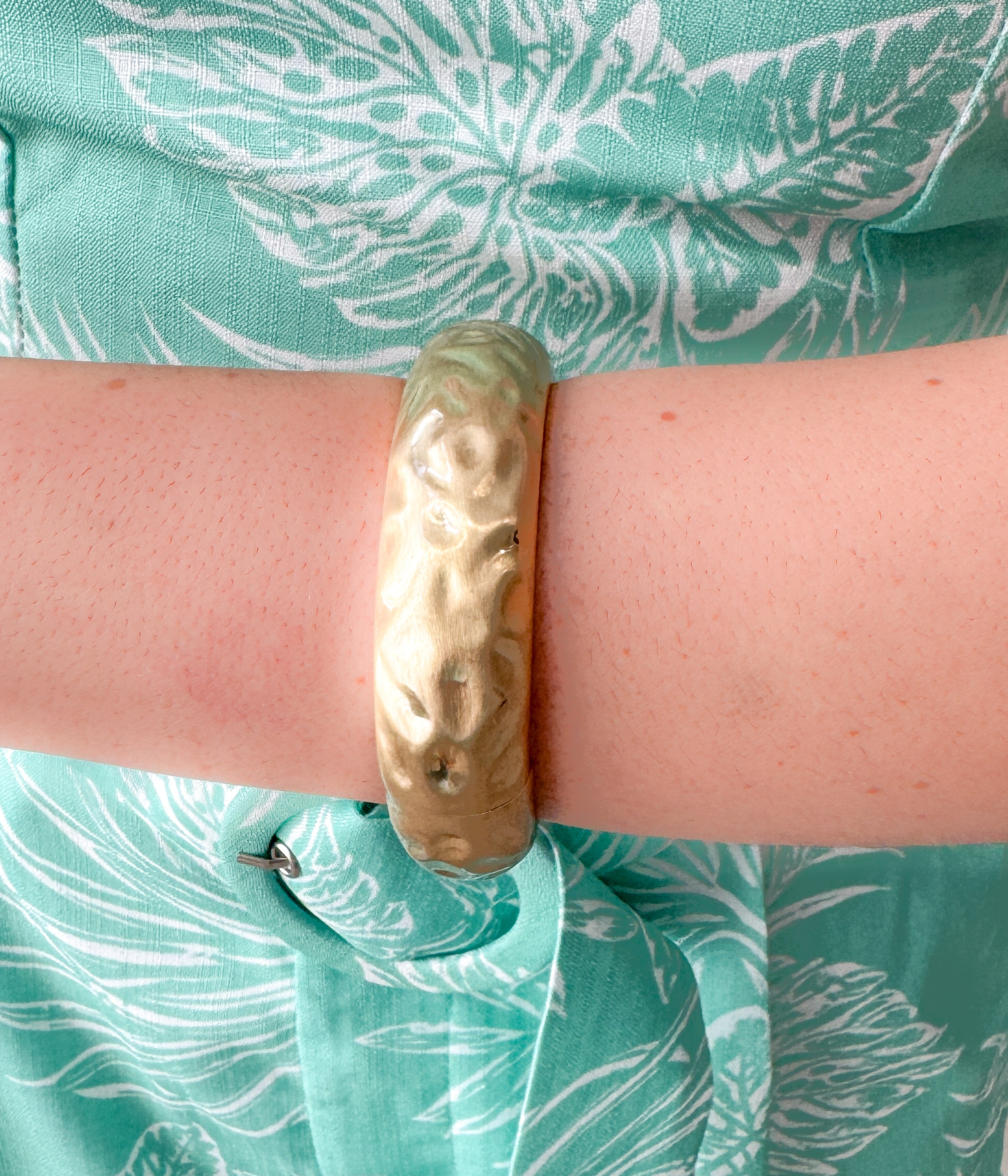 Gold Hammered Bangle