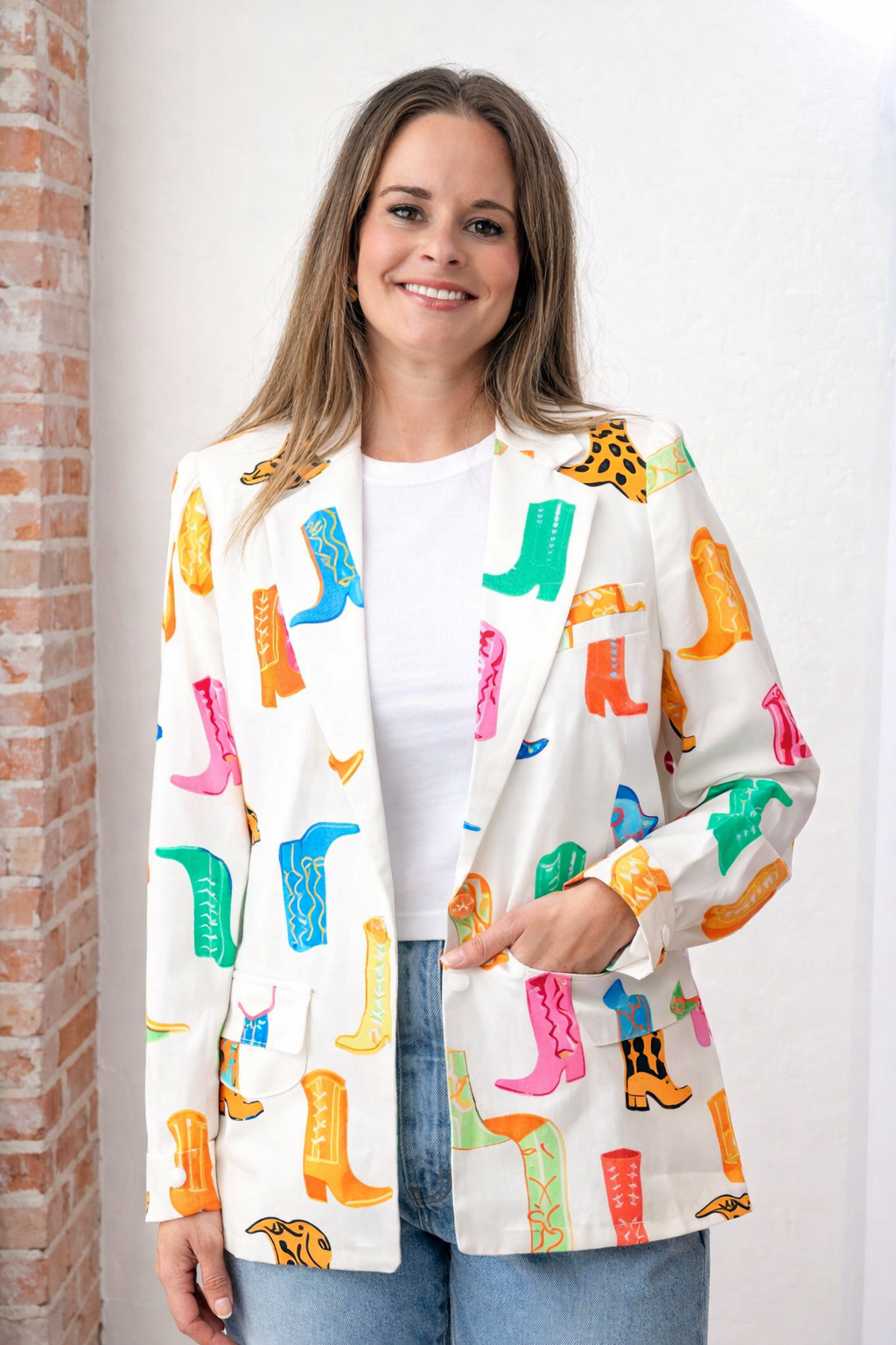 Boot Blazer in White