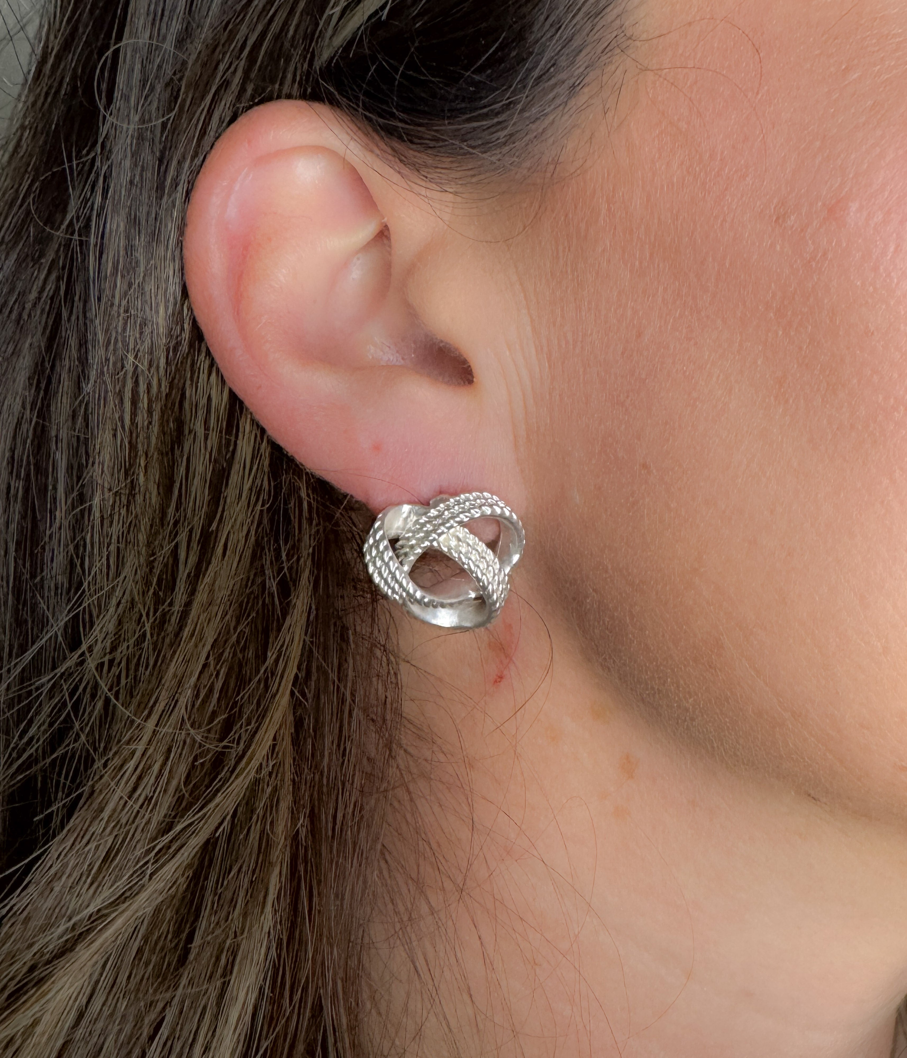 Textured Knot Earring