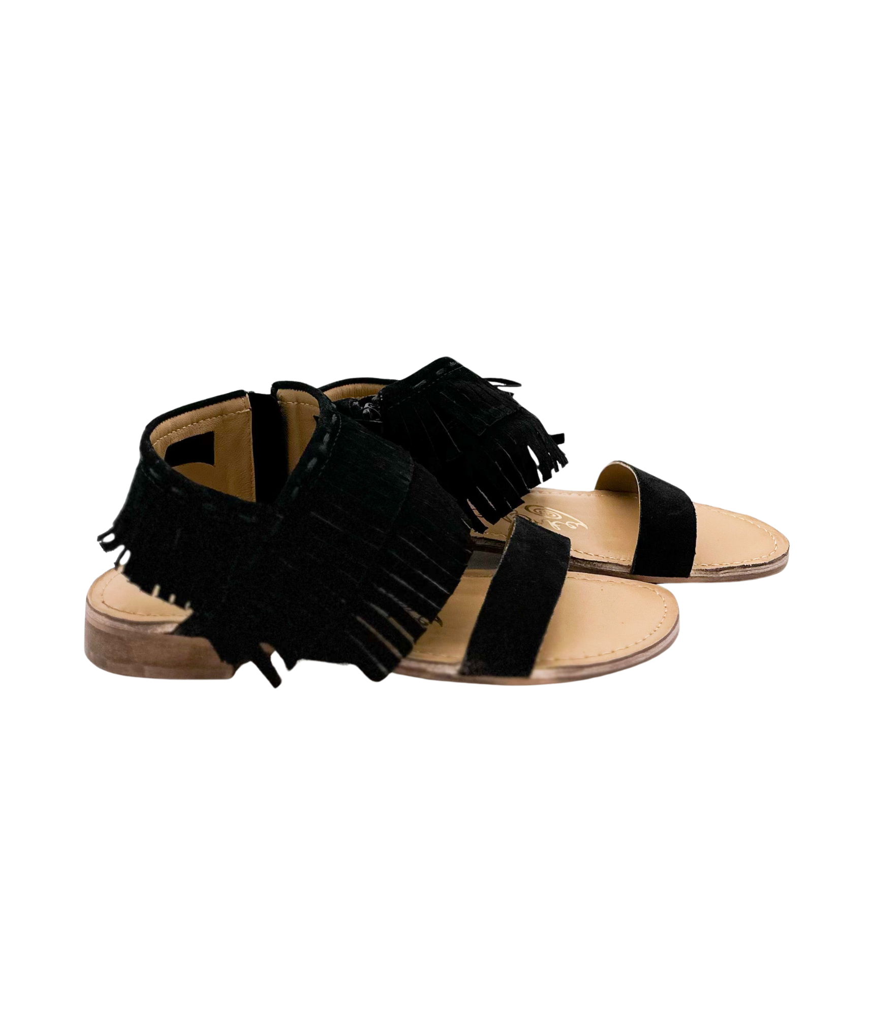 Fringe Star Sandal in Black - Rural Haze