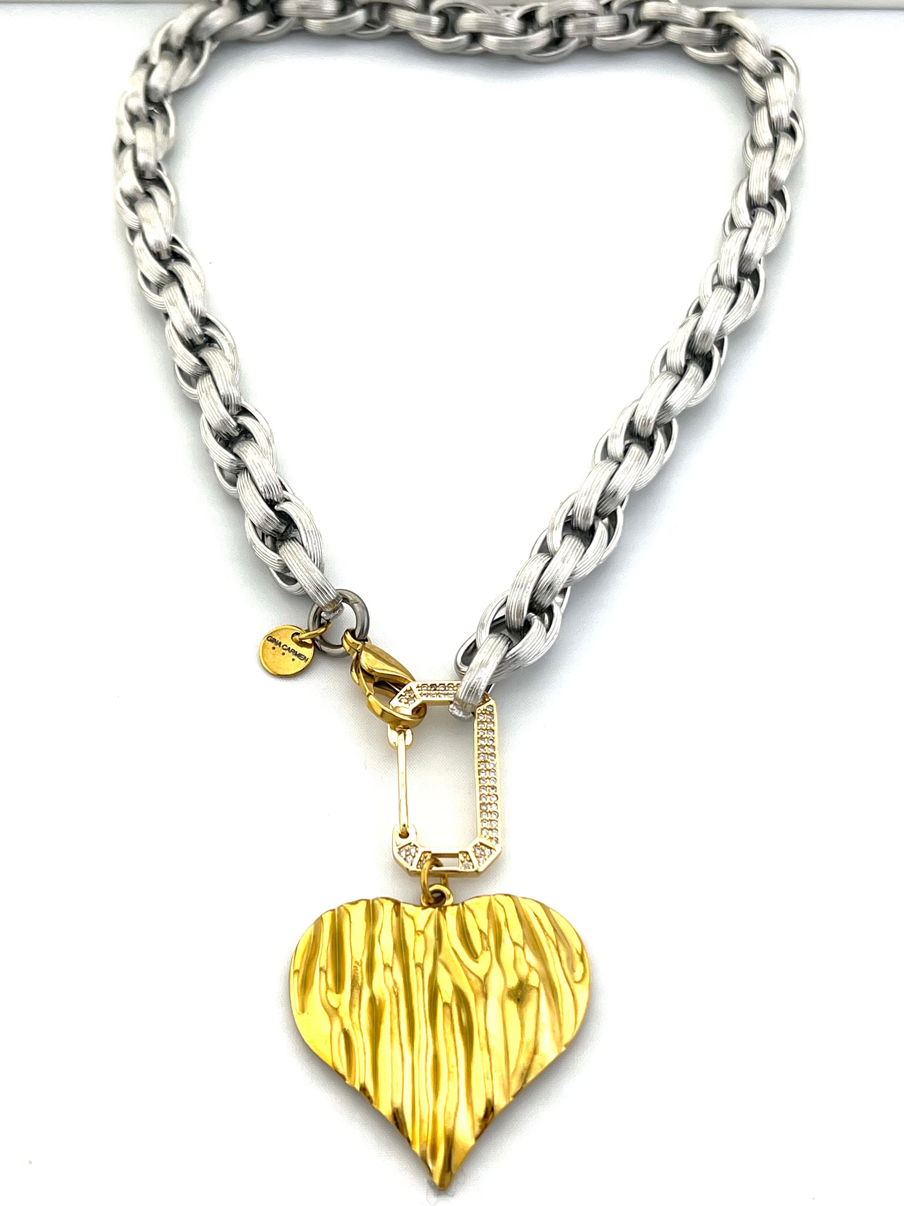 Heart on Lock Necklace