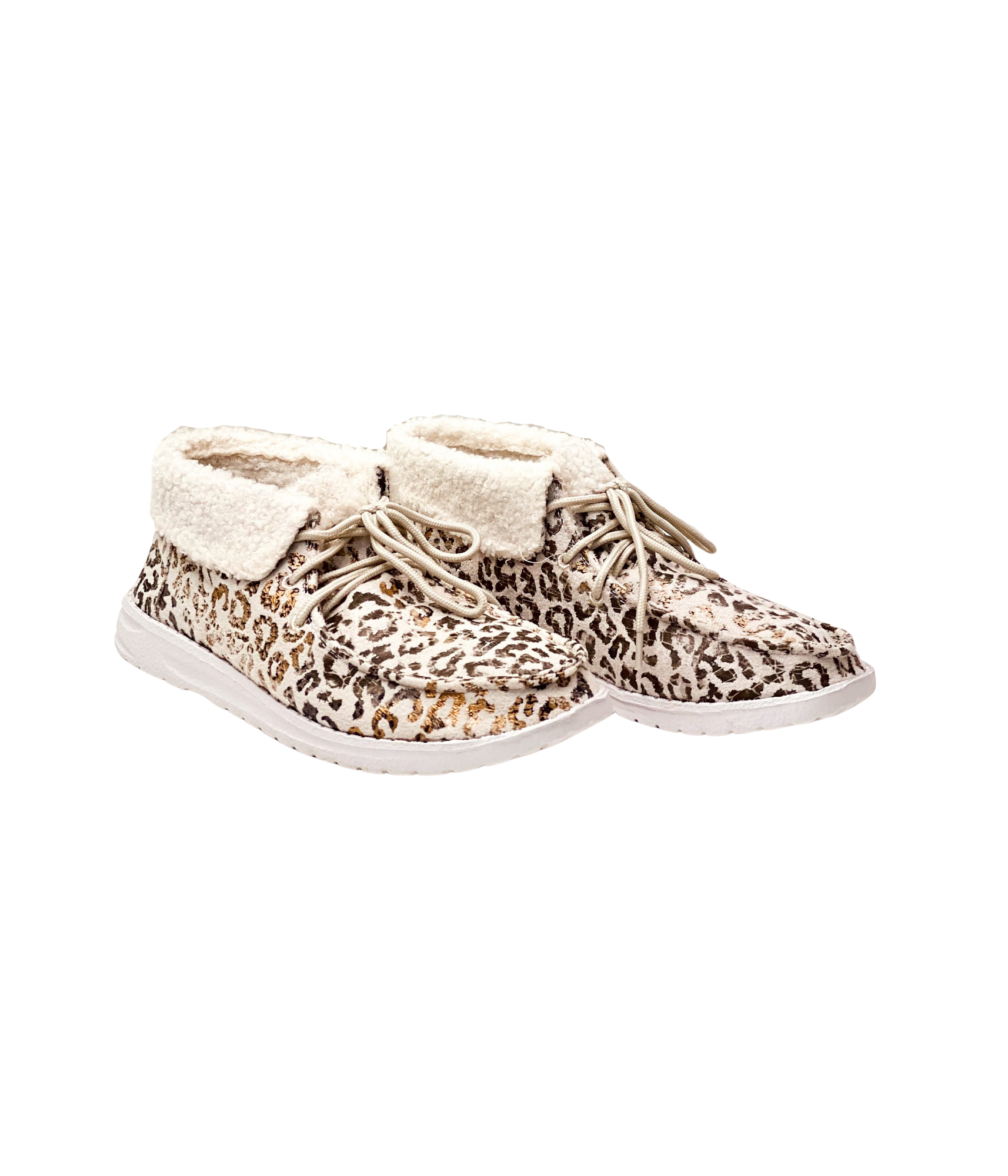 Jazlyn Sneakers in Cream Leopard - Rural Haze