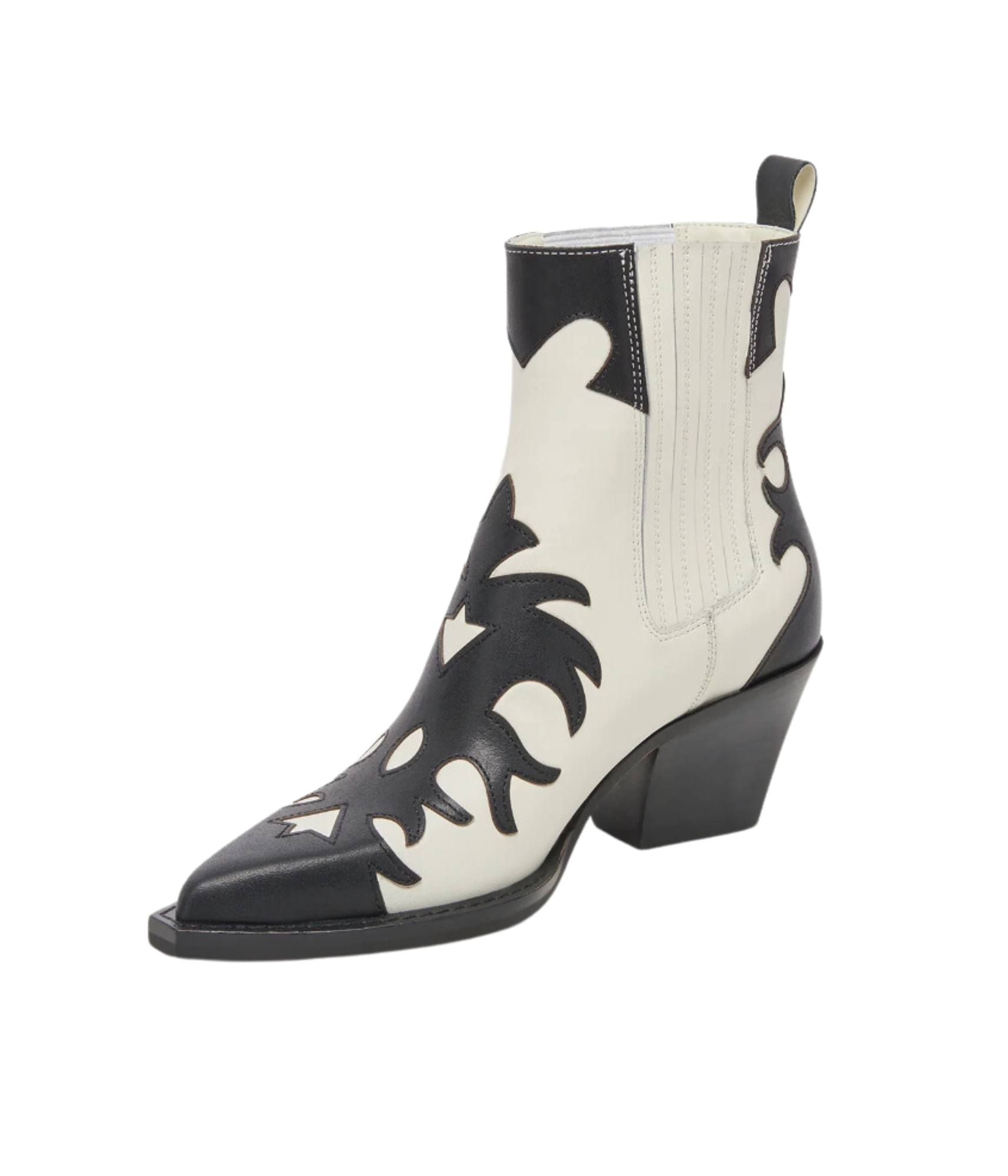 Renia Ankle Boots in Black and White