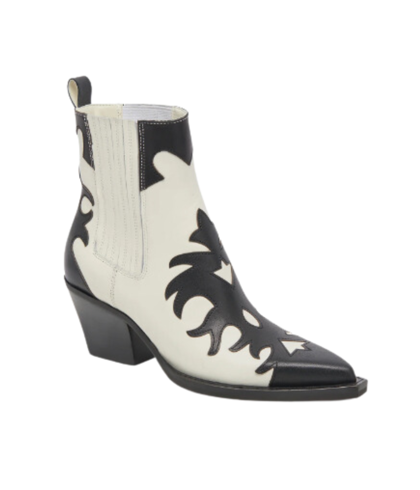 Renia Ankle Boots in Black and White