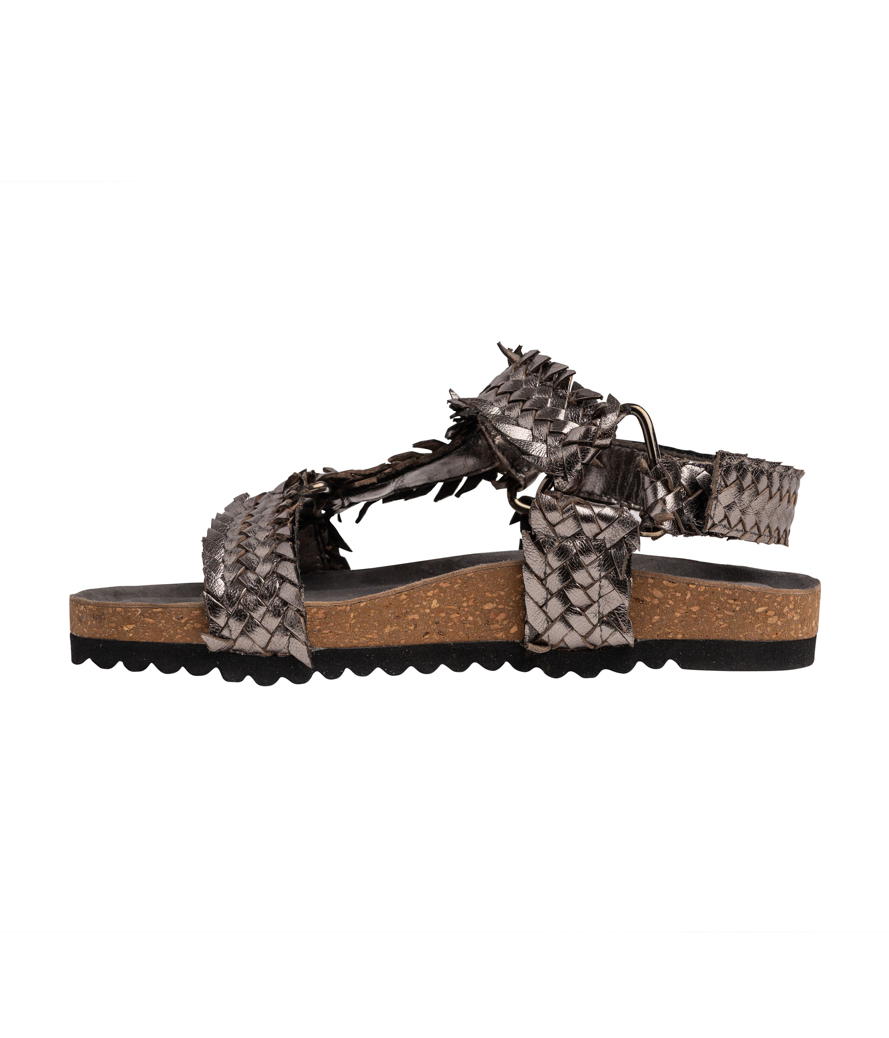 River Dance Woven Sandal in Pewter - Rural Haze