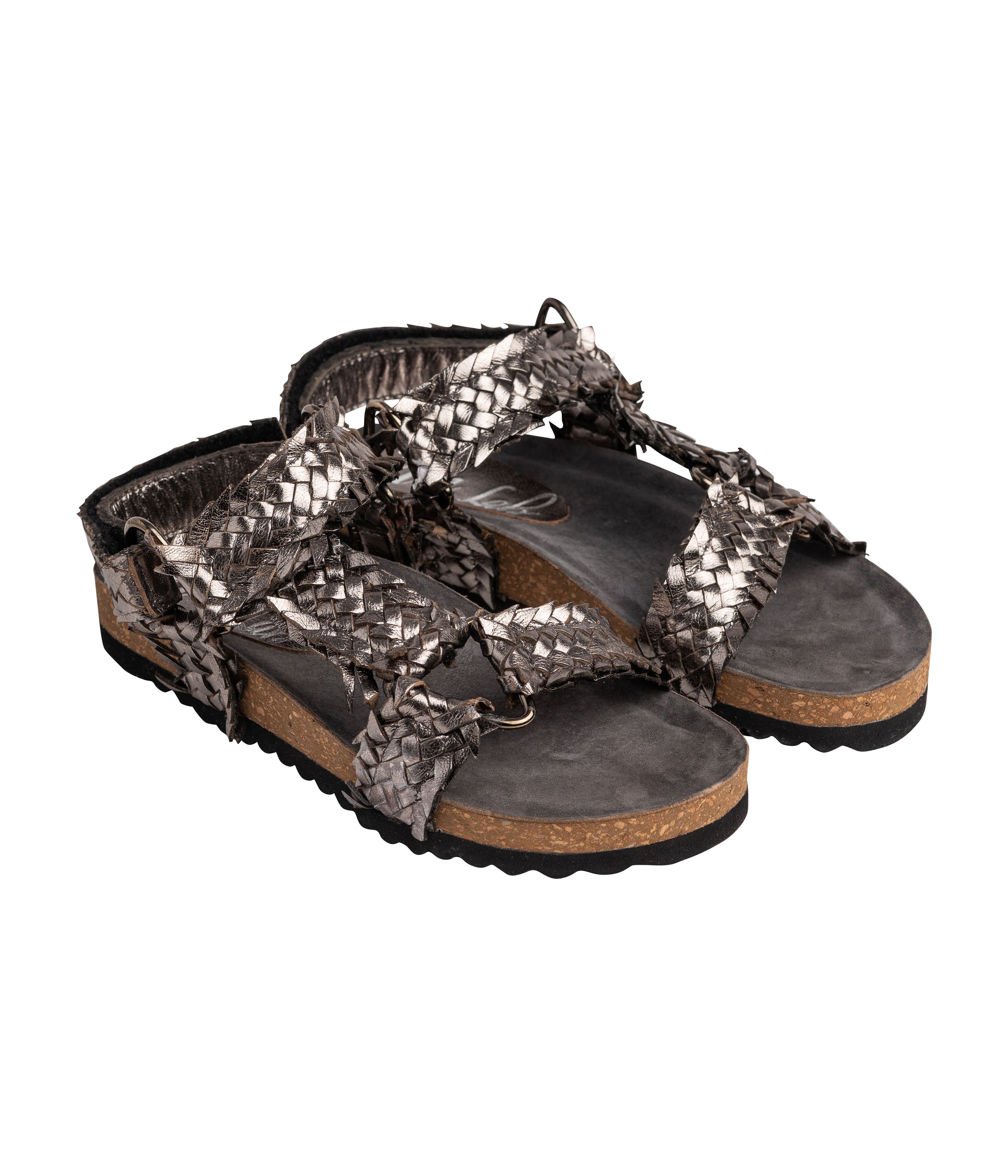 River Dance Woven Sandal in Pewter - Rural Haze