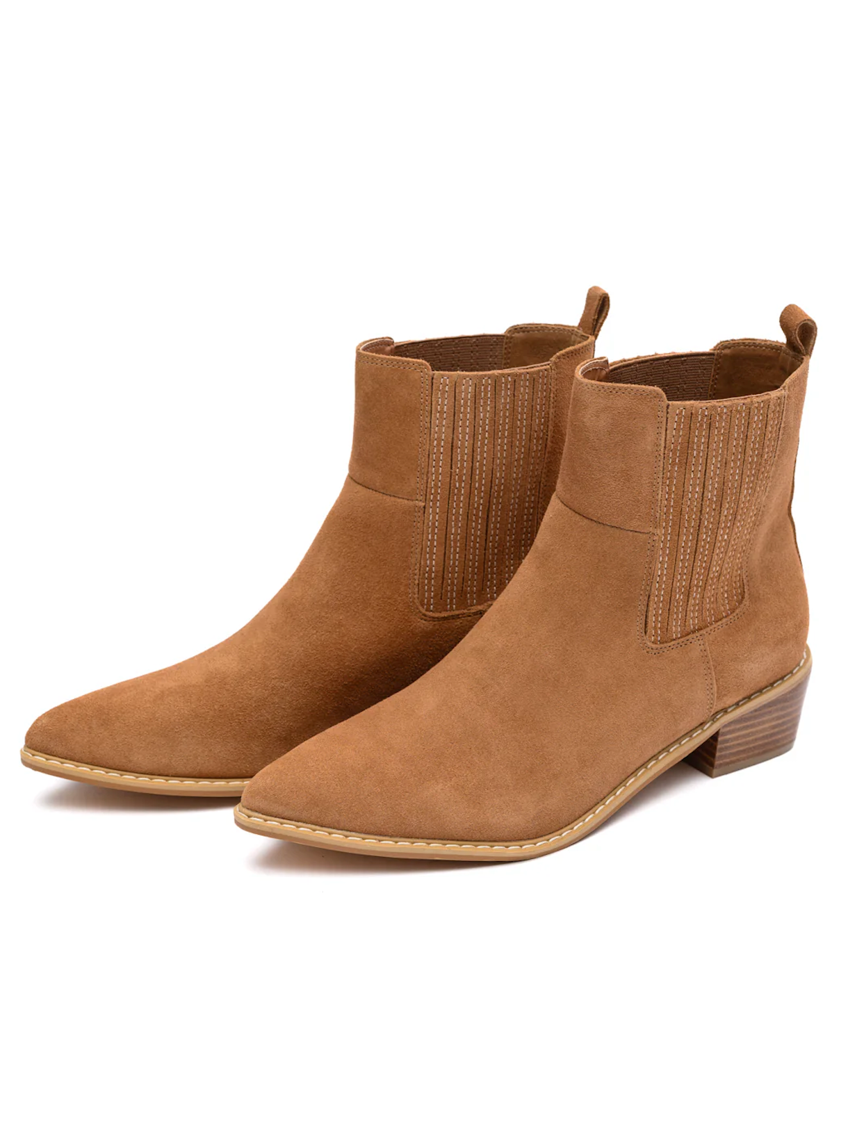 Leonor Suede Ankle Boot in Tan - Rural Haze