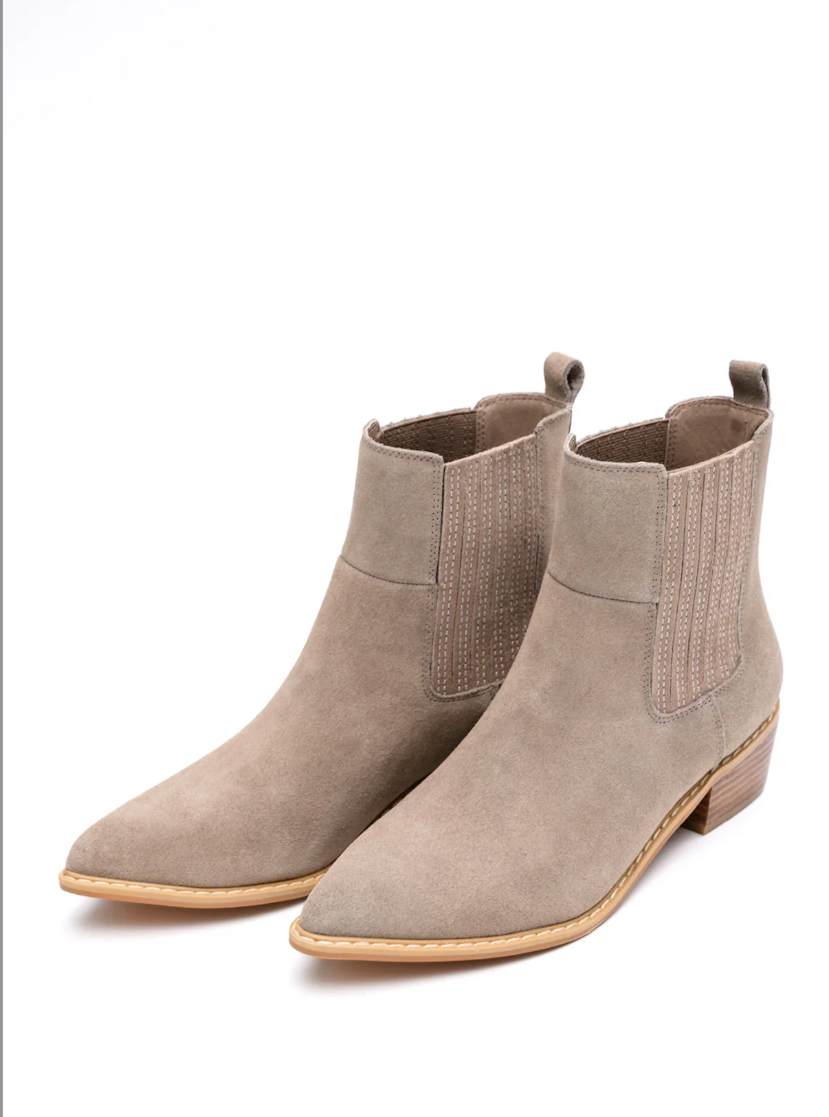 Leonor Suede Ankle Boot in Taupe - Rural Haze