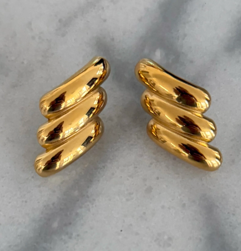 Sarah Stack Earrings in Gold