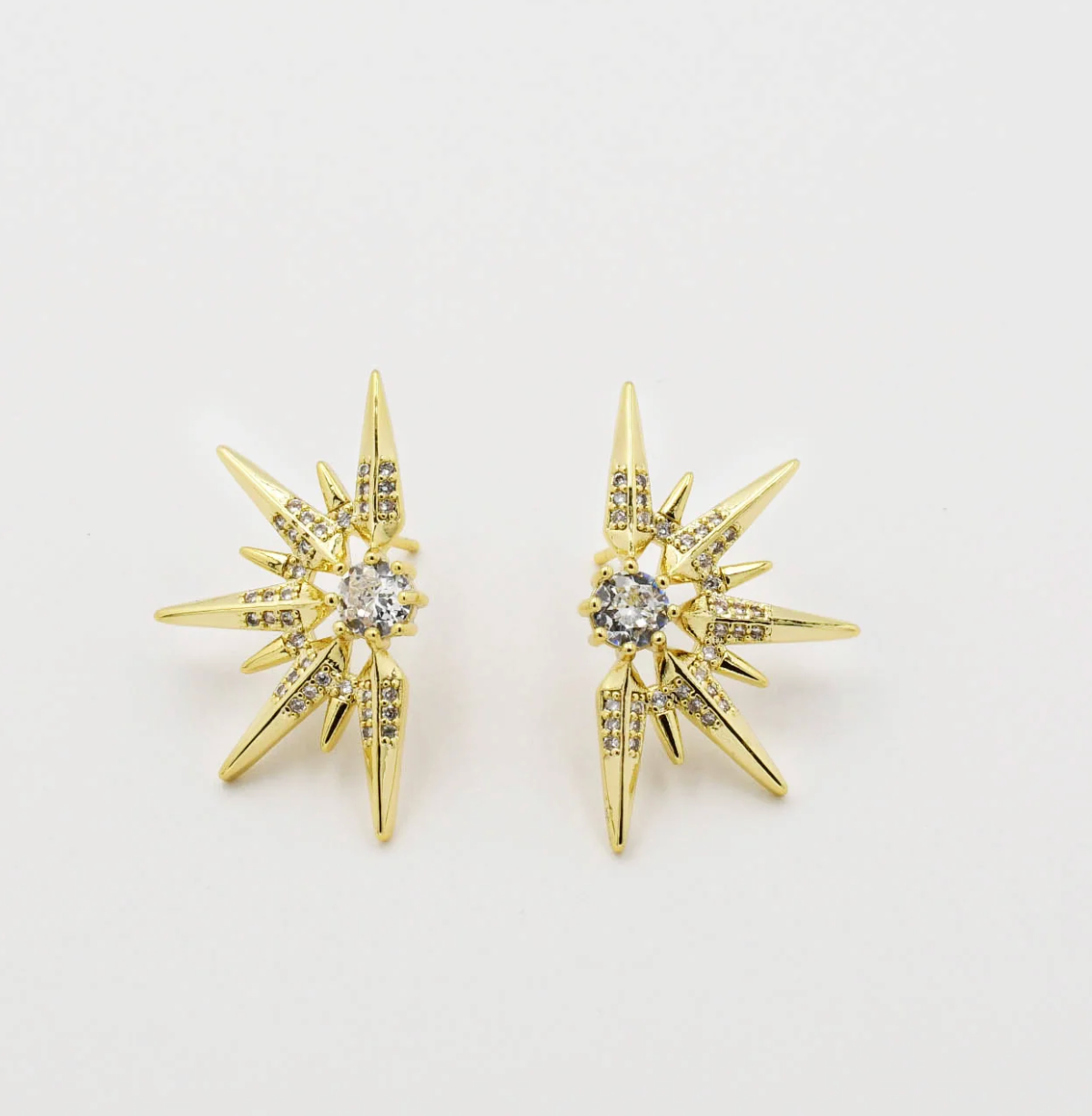 Half Stellar Earrings in Gold