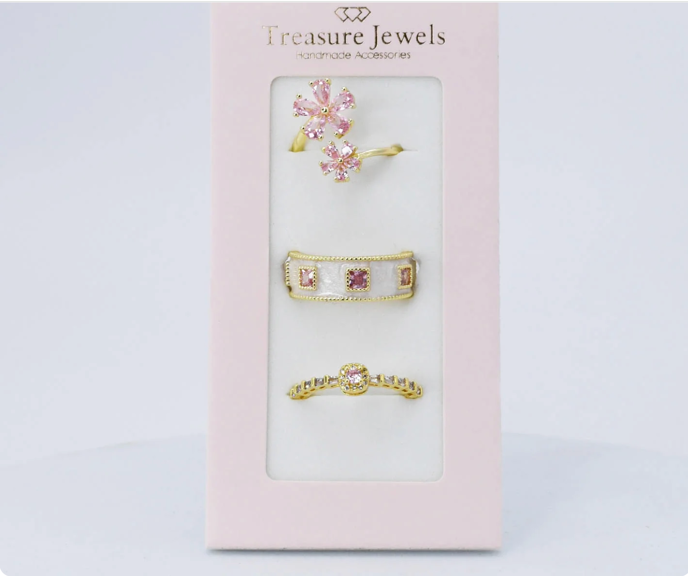 Pretty in Pink Ring Set