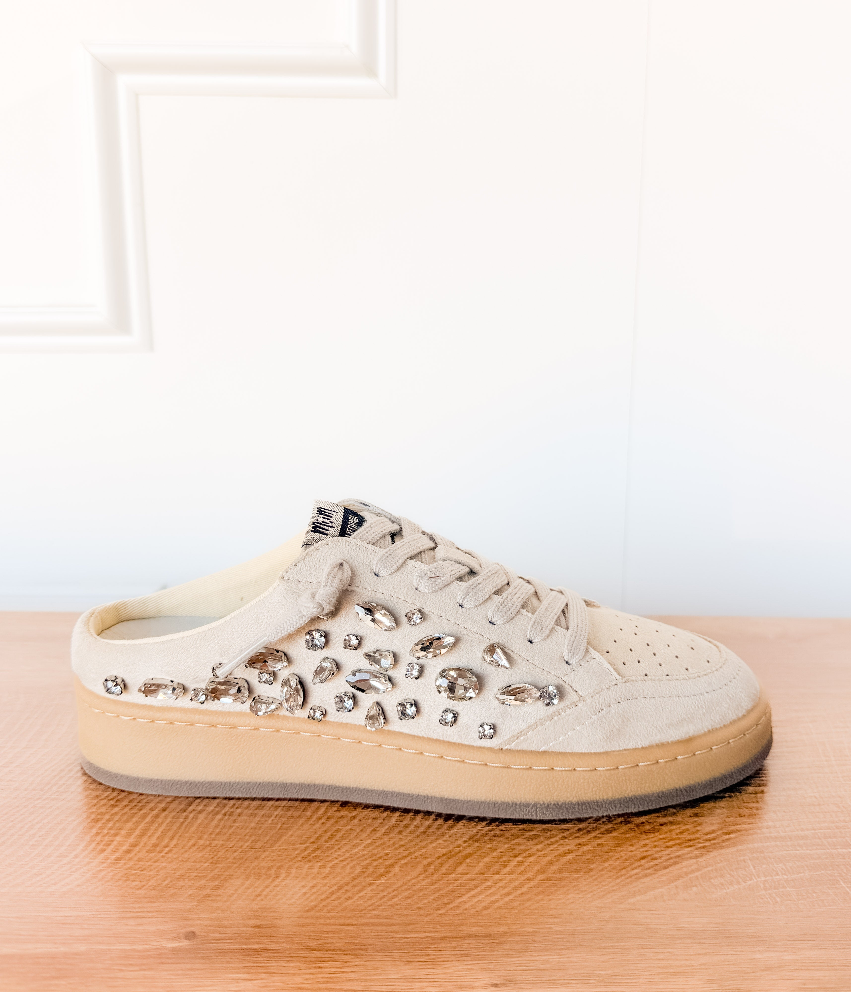 Aloka Jewel Slip On Sneaker in Off White
