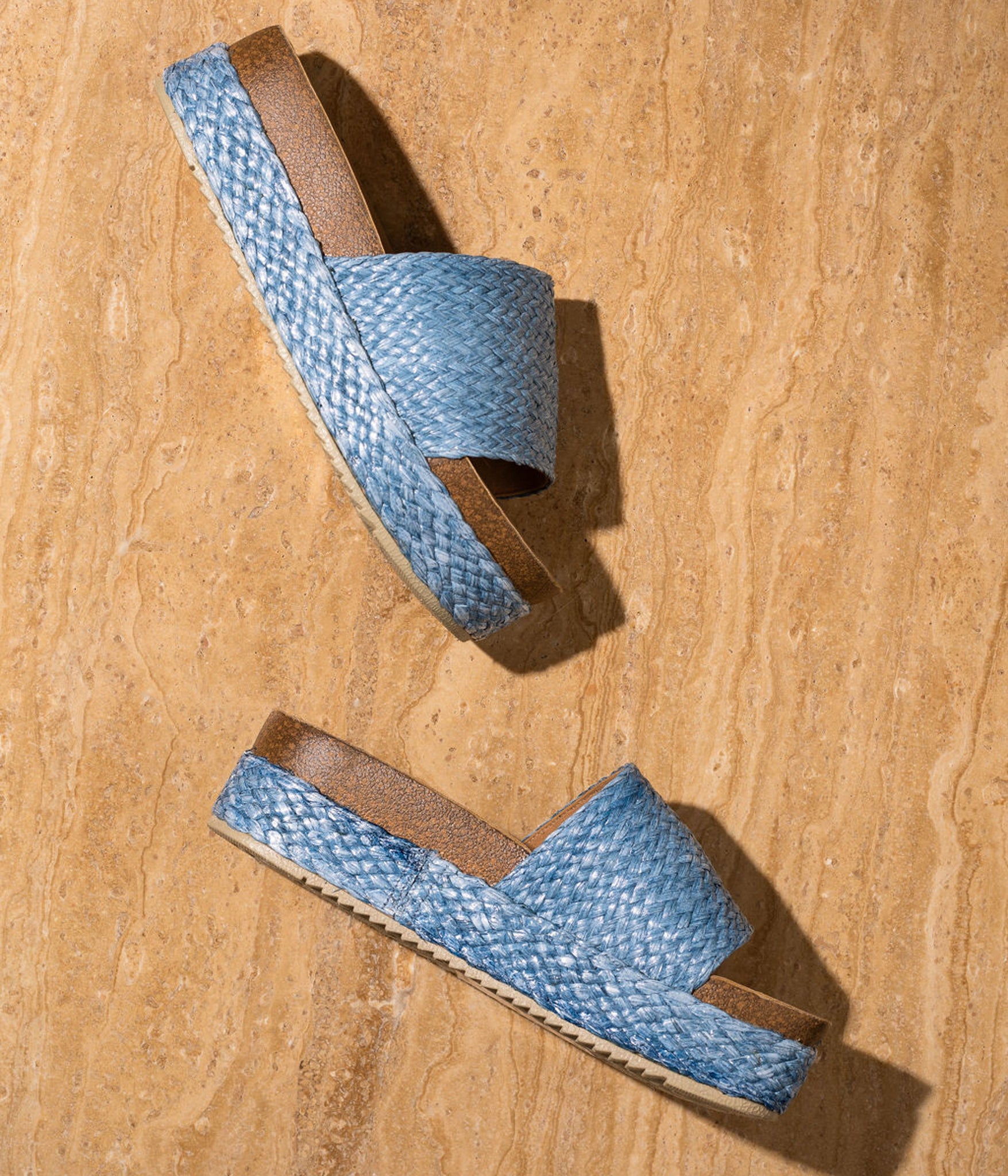 Anna Sandals in Blue - Rural Haze
