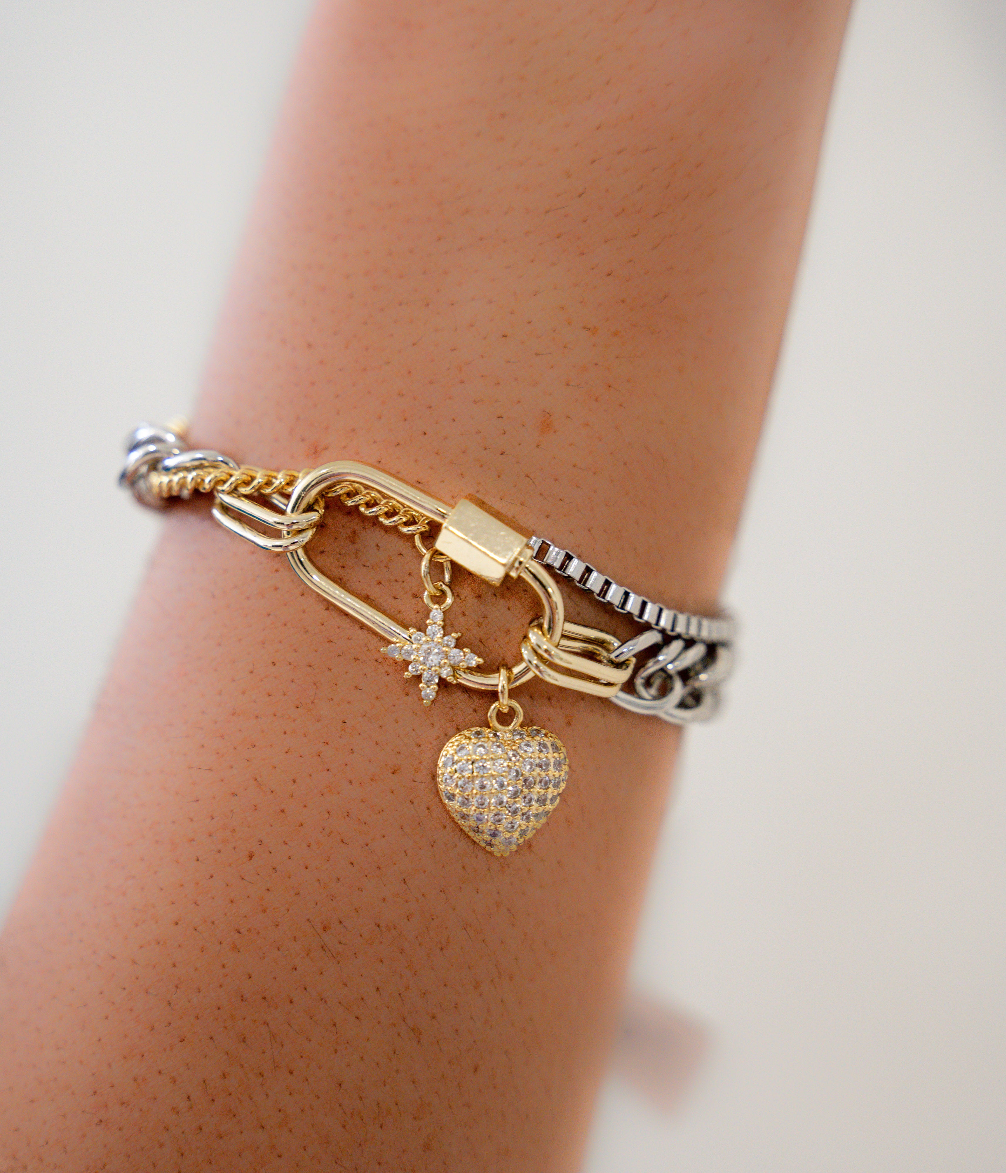 Hearts and Stars Glow Bracelet - Rural Haze