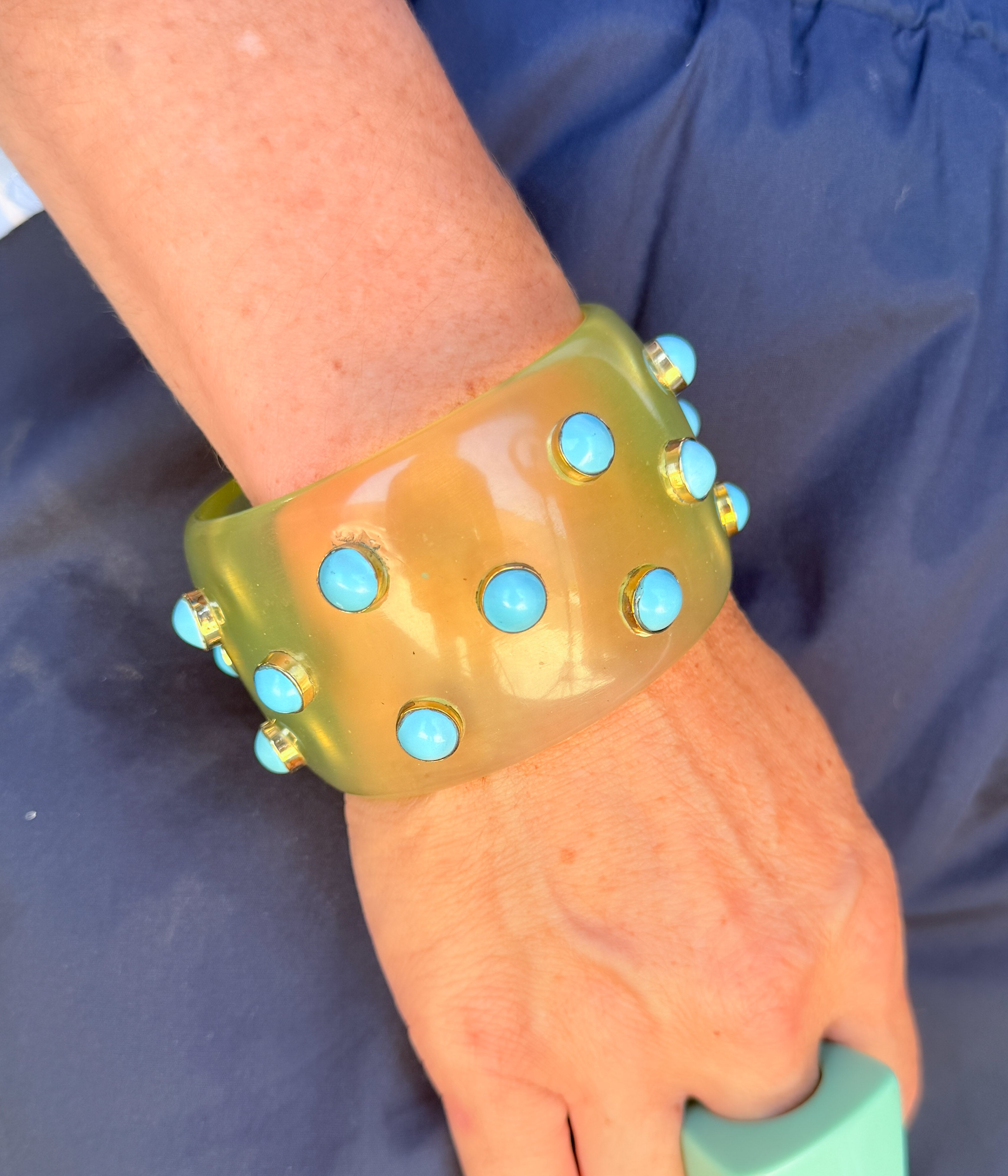 Spotted Turquoise Bangles