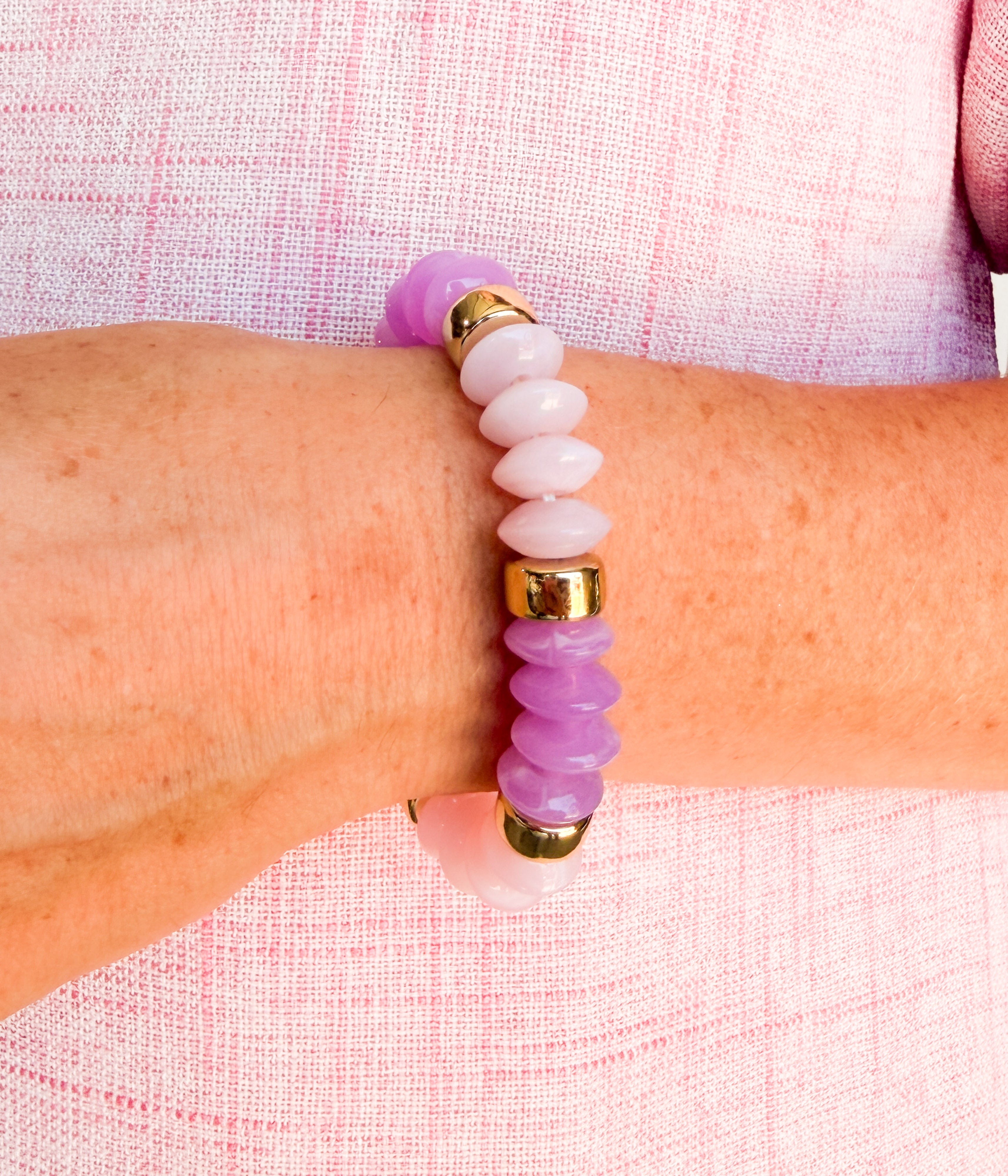 Candy Pink Beaded Bracelet