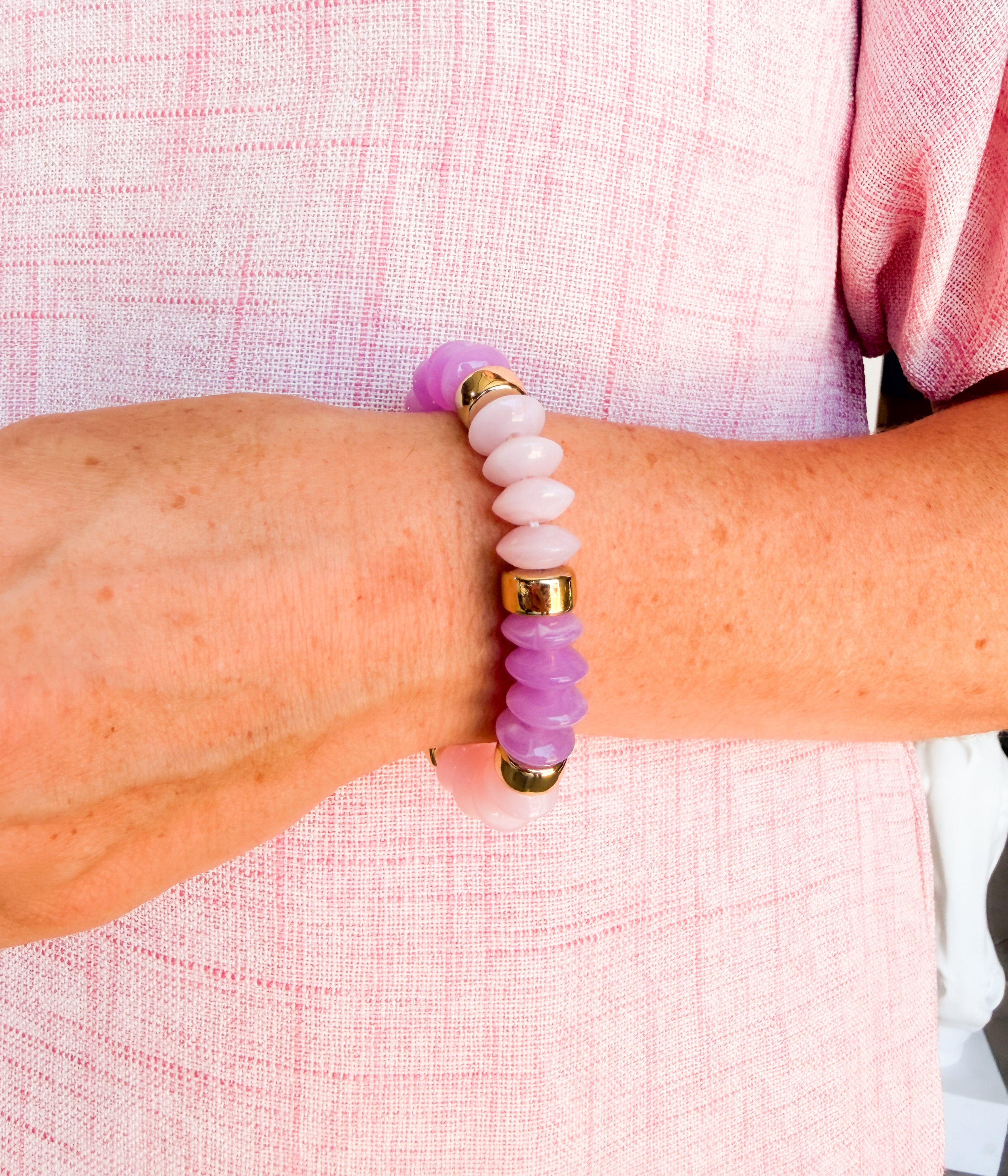 Candy Pink Beaded Bracelet
