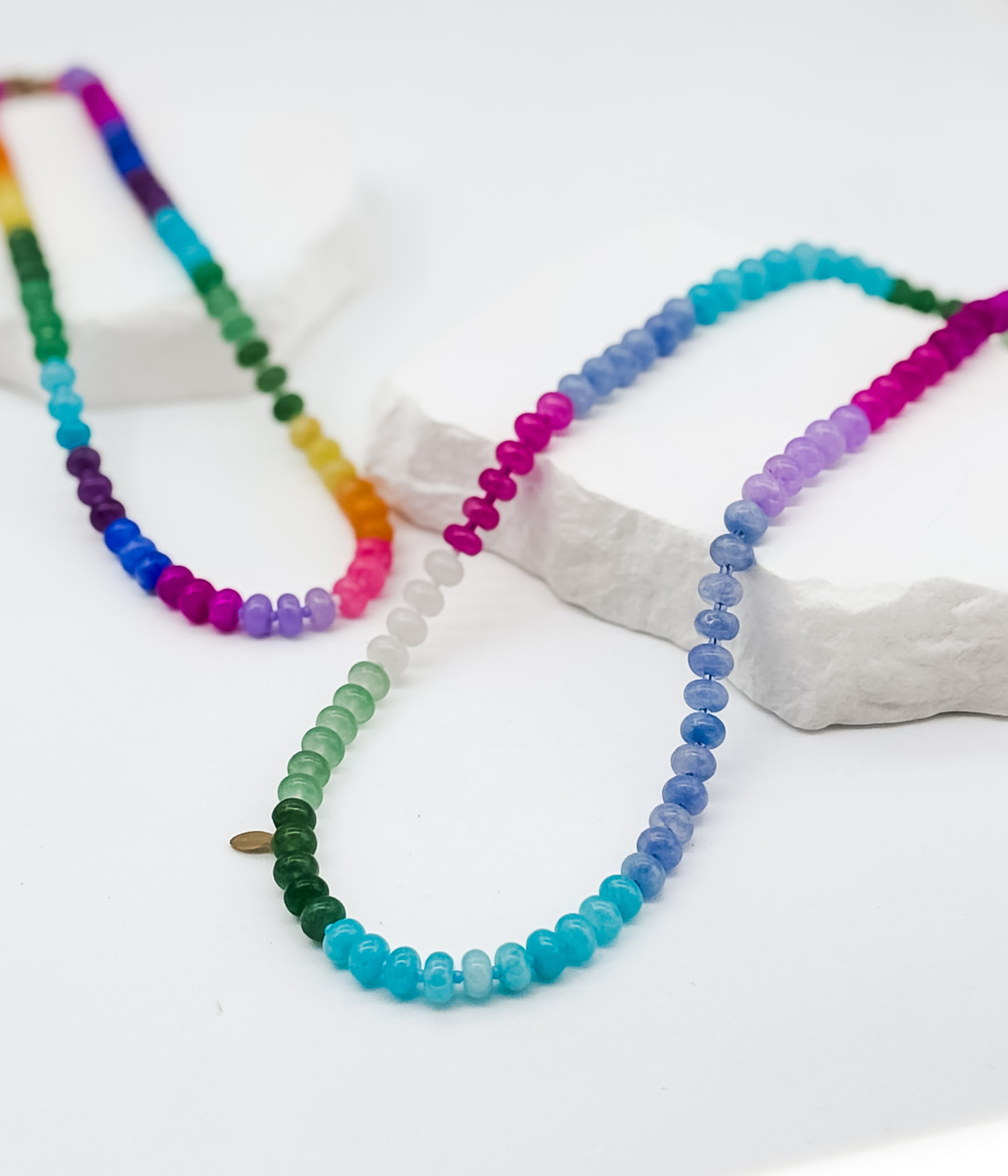 Rainbow Gemstone Beaded Necklace - Rural Haze