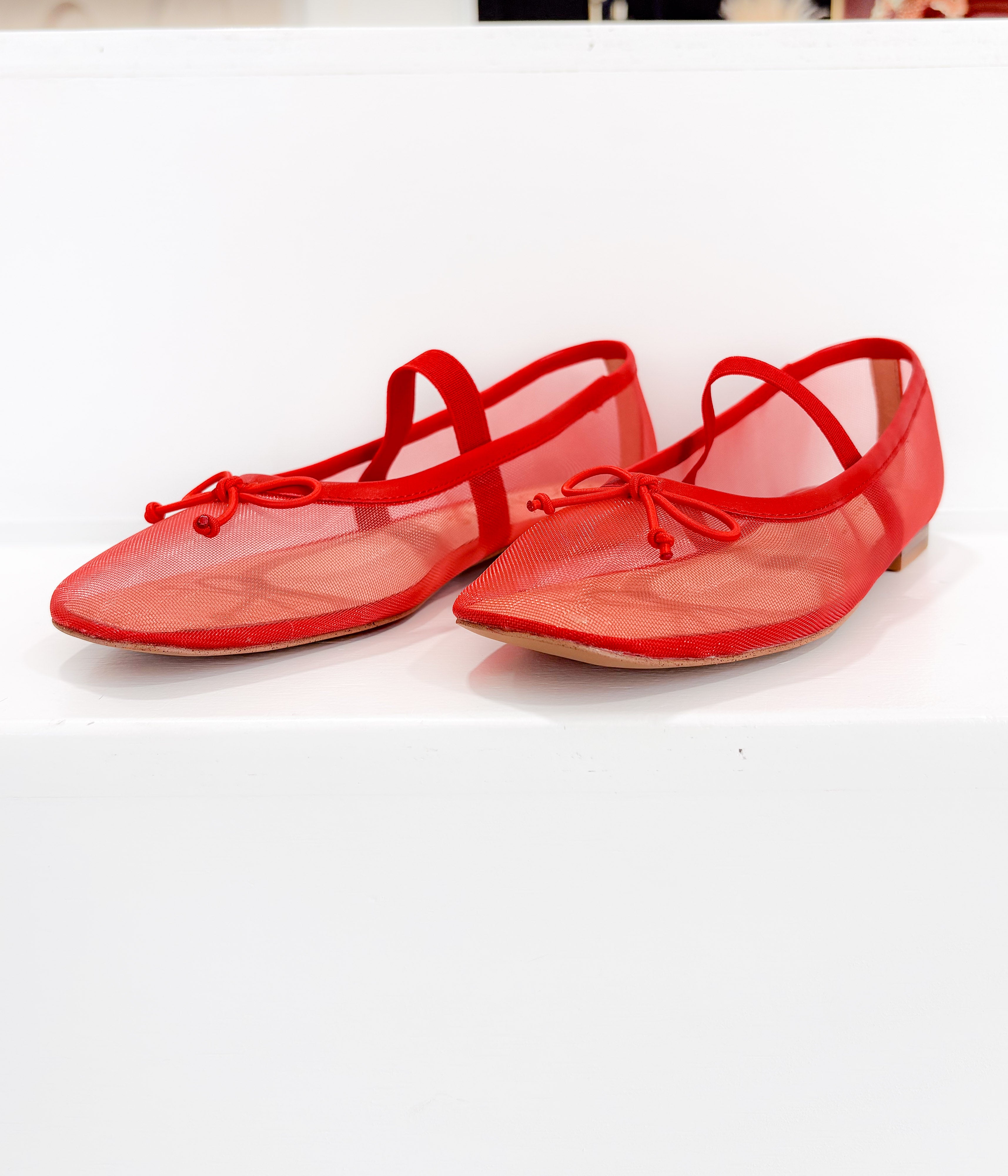 Bronx Ballet Flat in Cherry Red