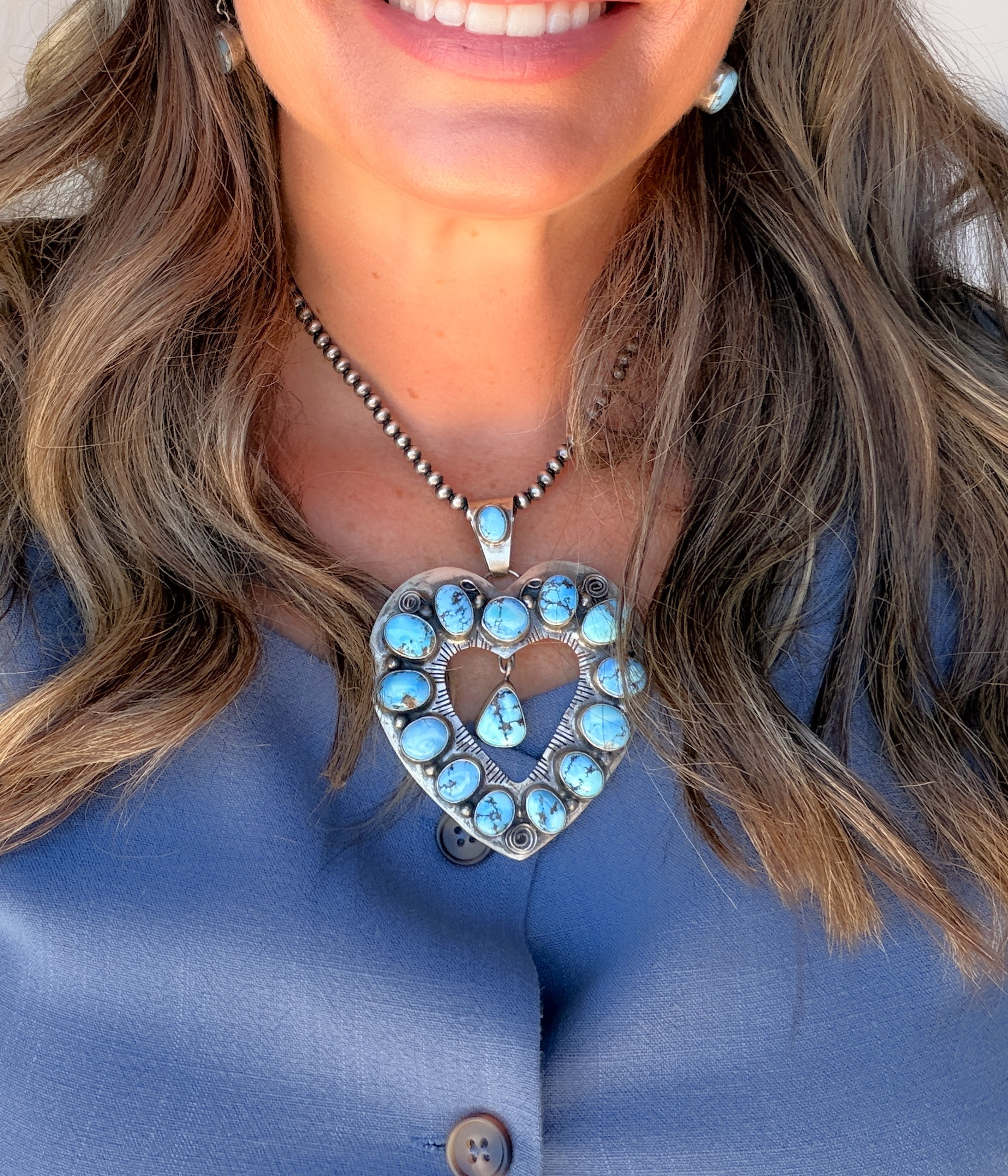 Golden Hills Heart Mega Pendant