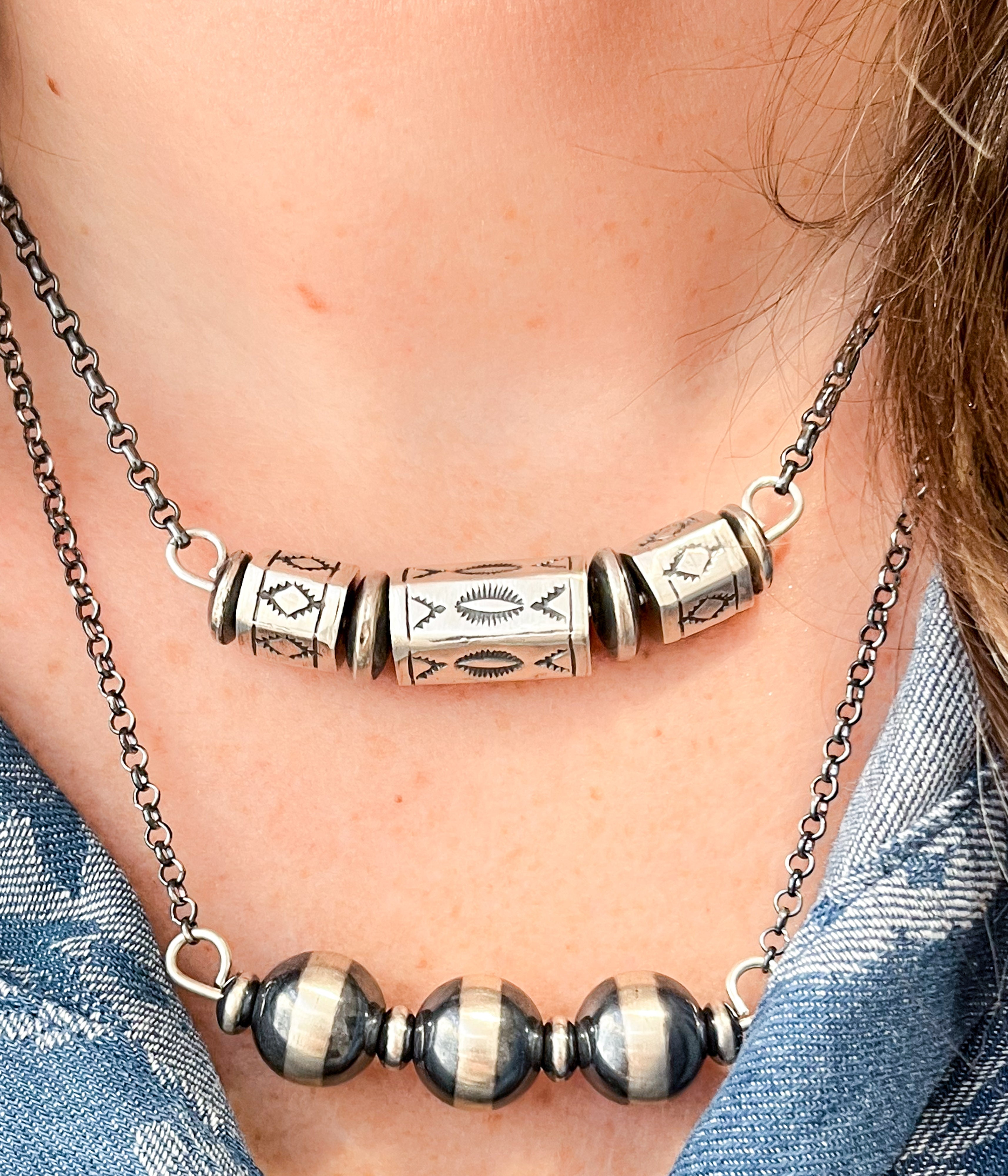 Navajo Story Bar Necklace