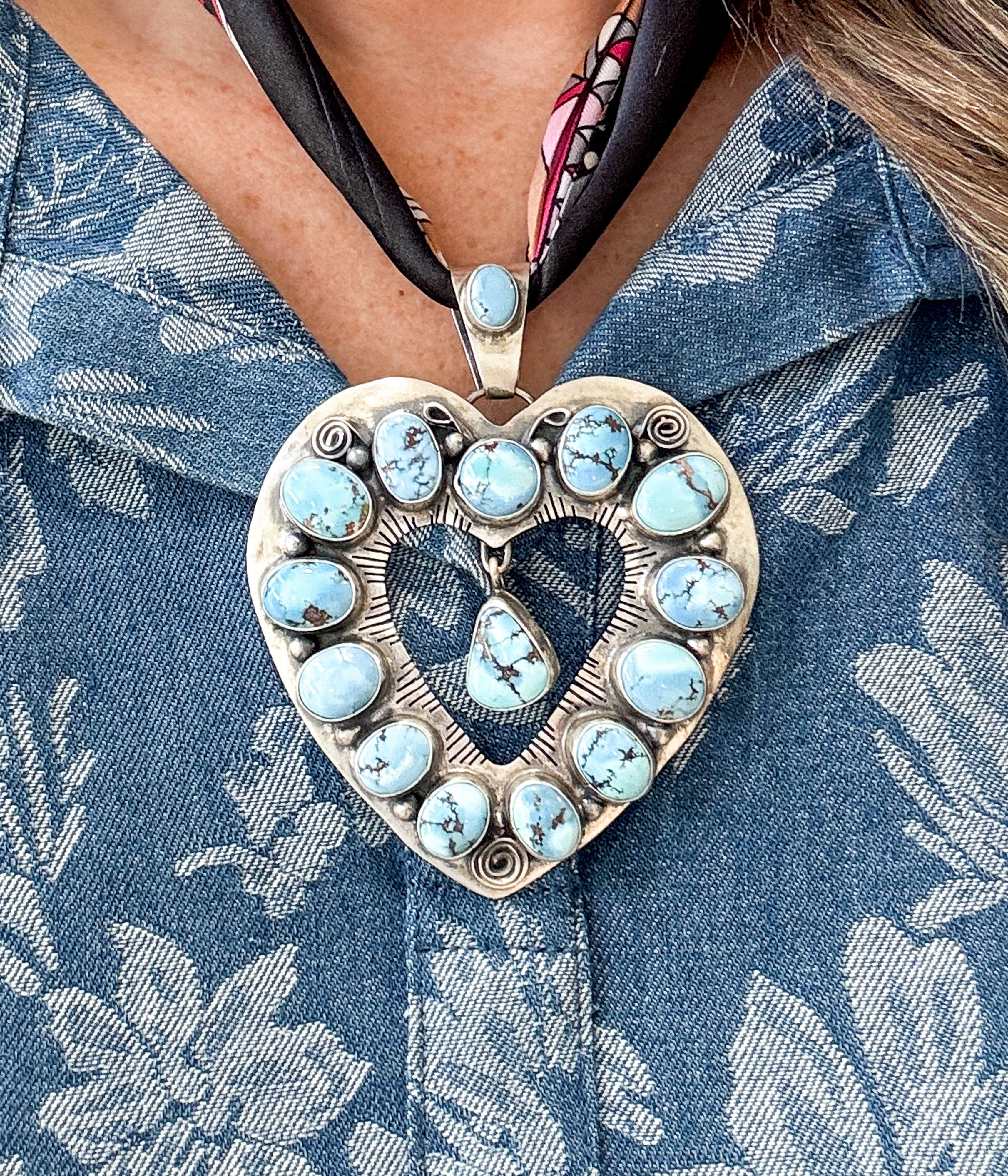 Golden Hills Heart Mega Pendant - Rural Haze