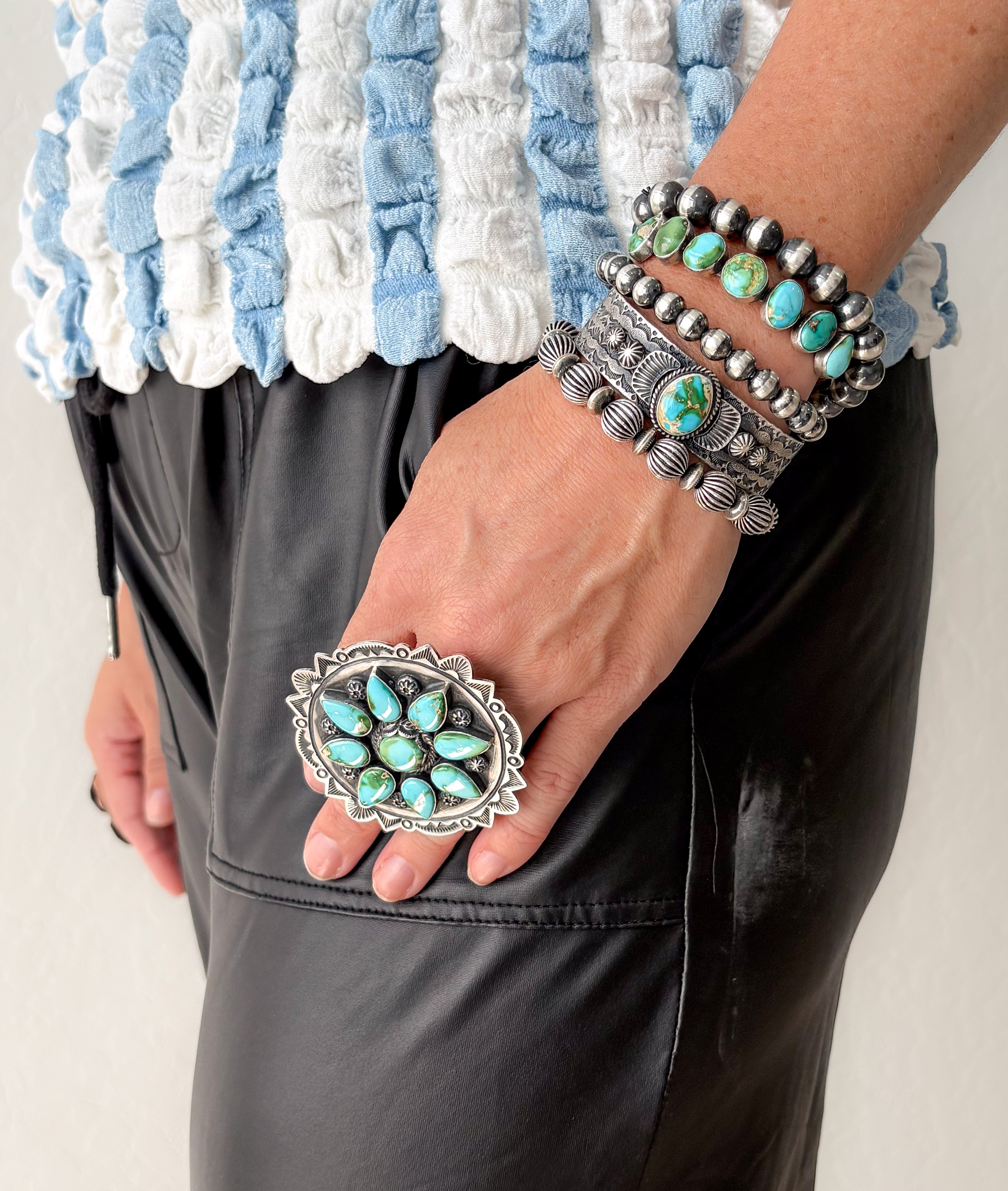7 Stone Kingman Turquoise Cuff - Rural Haze