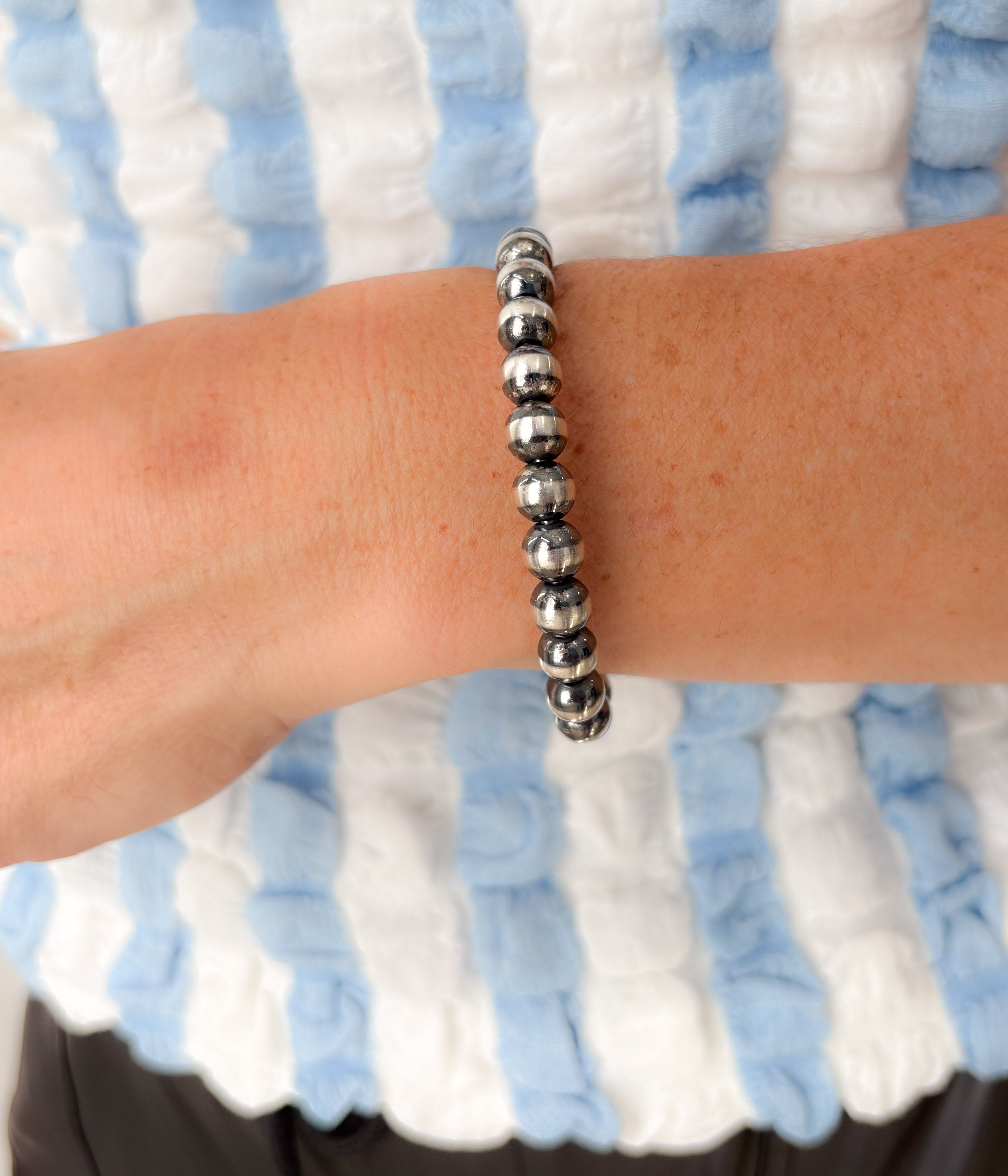 8mm Navajo Pearl Open Cuff