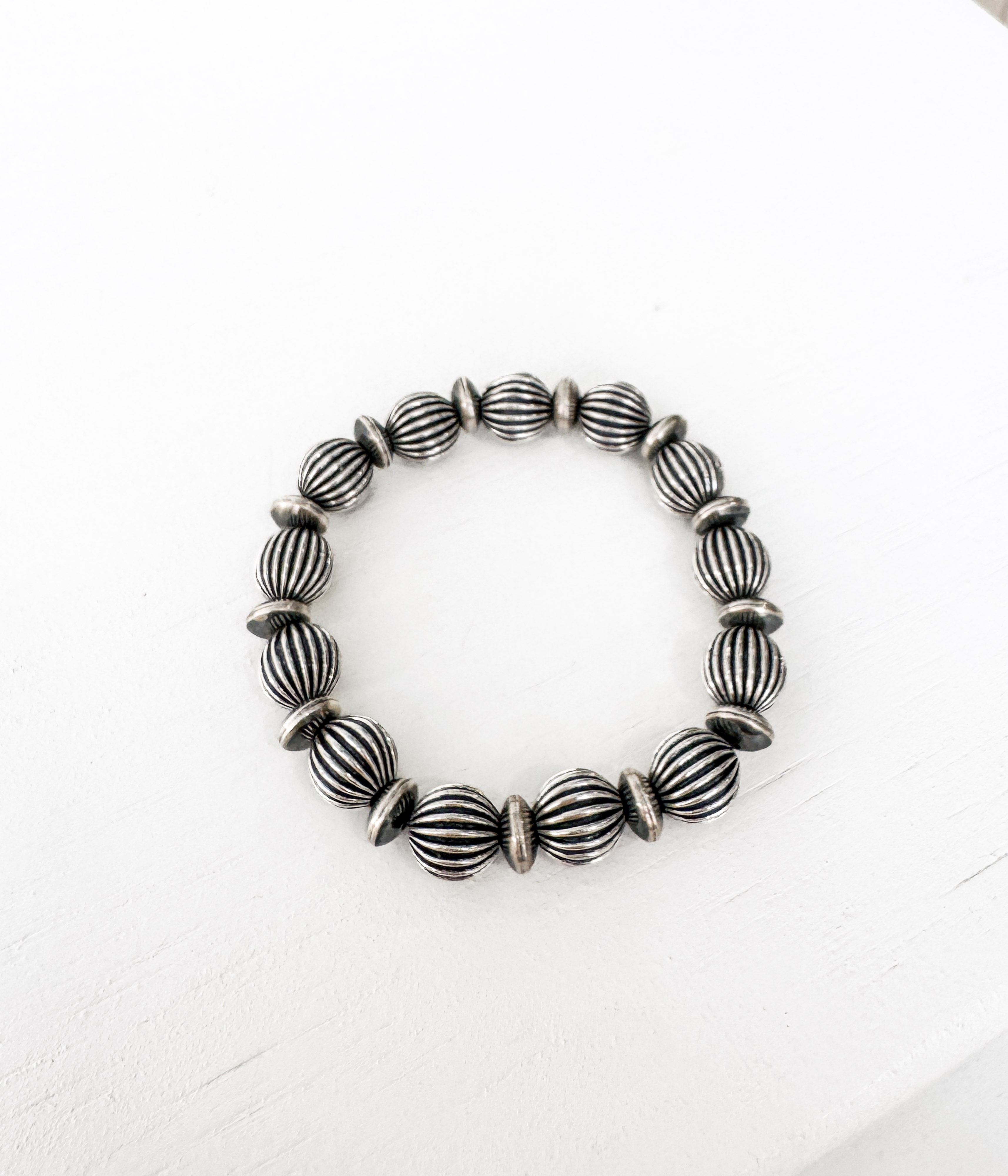 Navajo Melon and Saucer Bead Stretch Bracelet