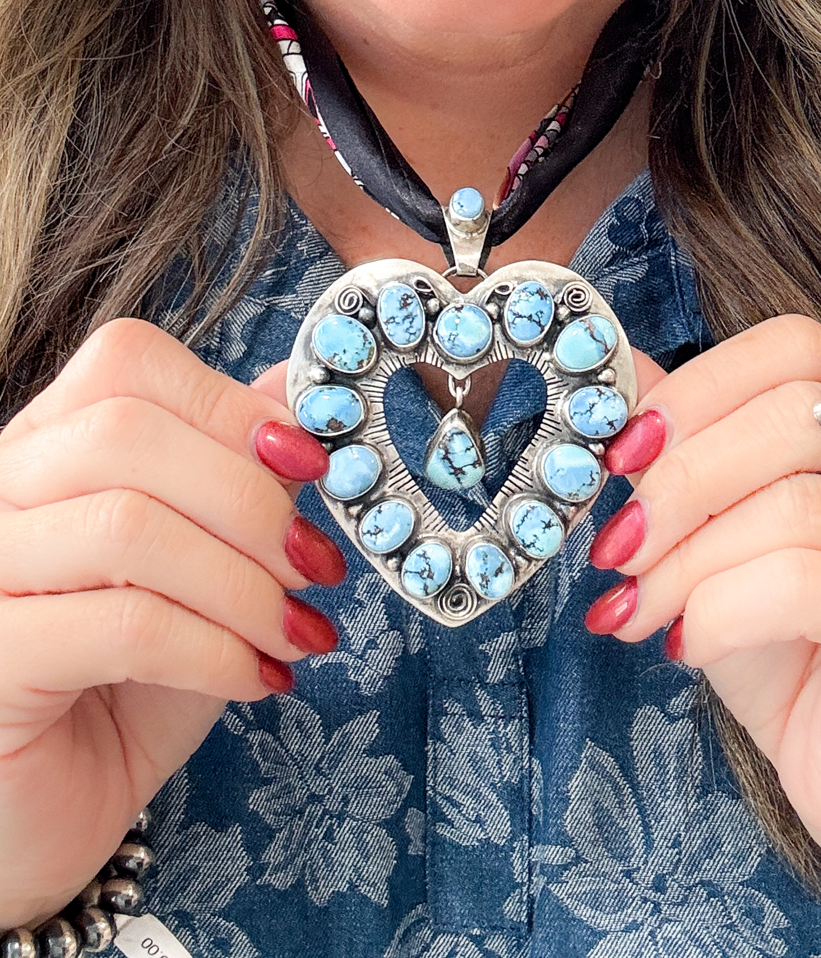 Golden Hills Heart Mega Pendant - Rural Haze