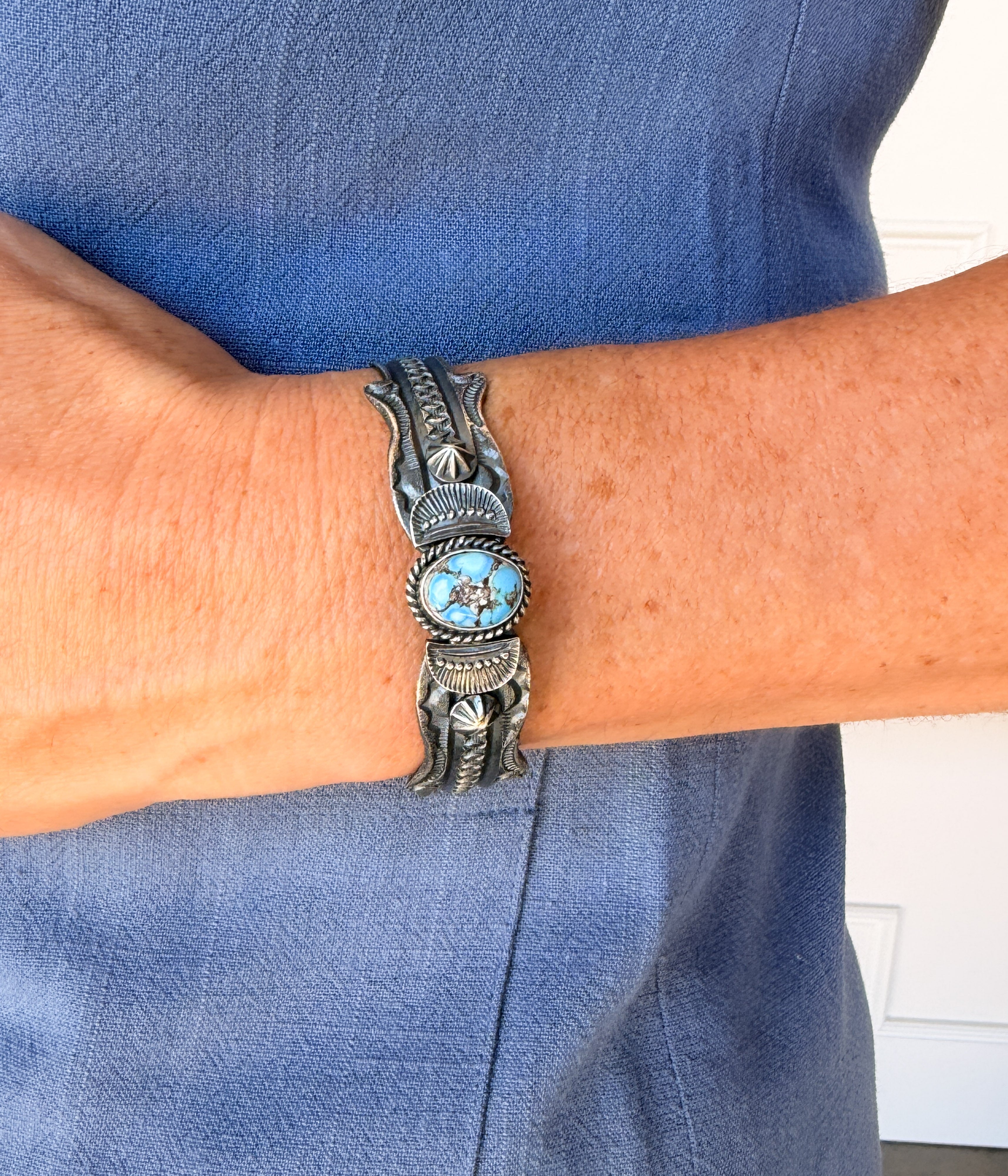 Stamped Golden Hills Cuff