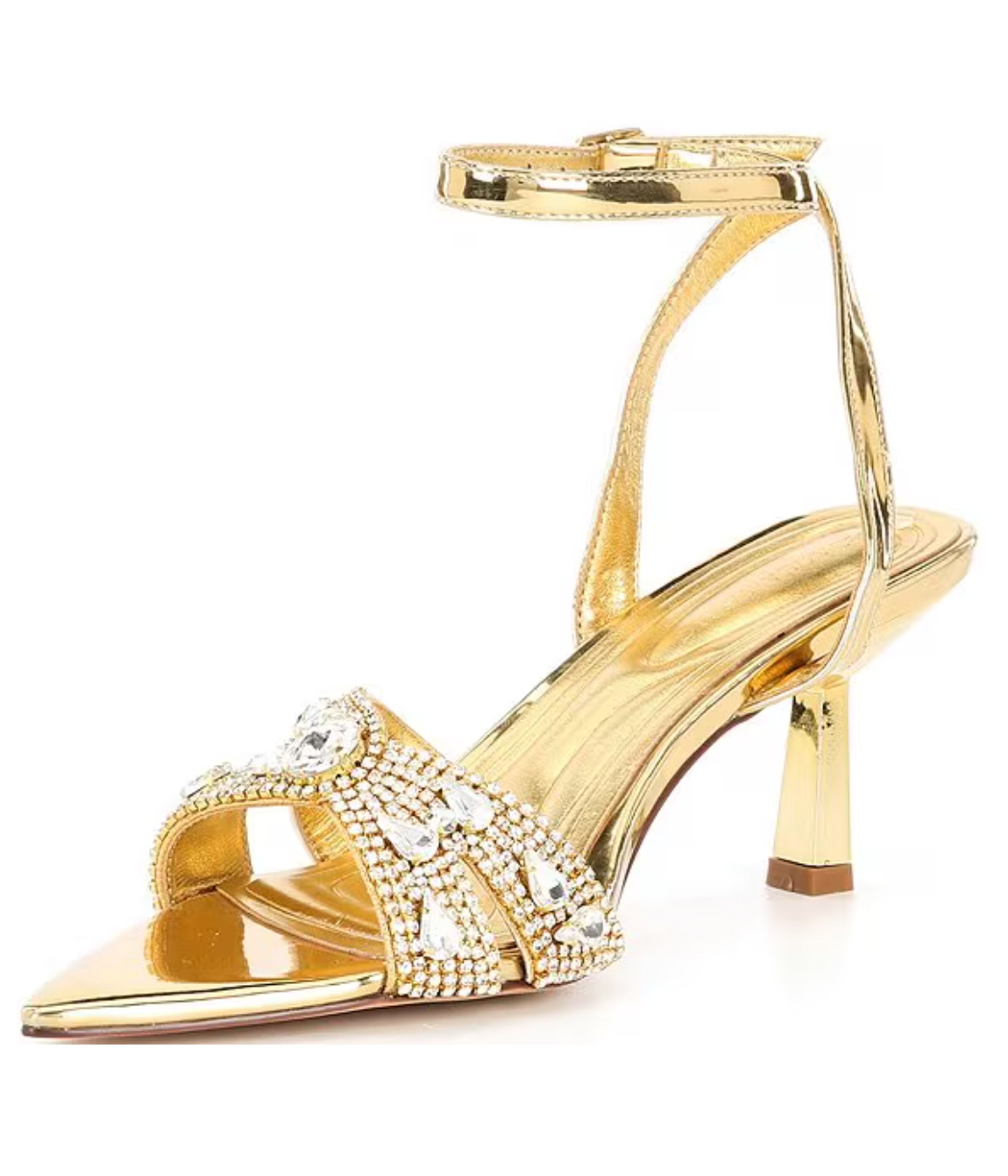 Ziva Kitten Heels in Gold