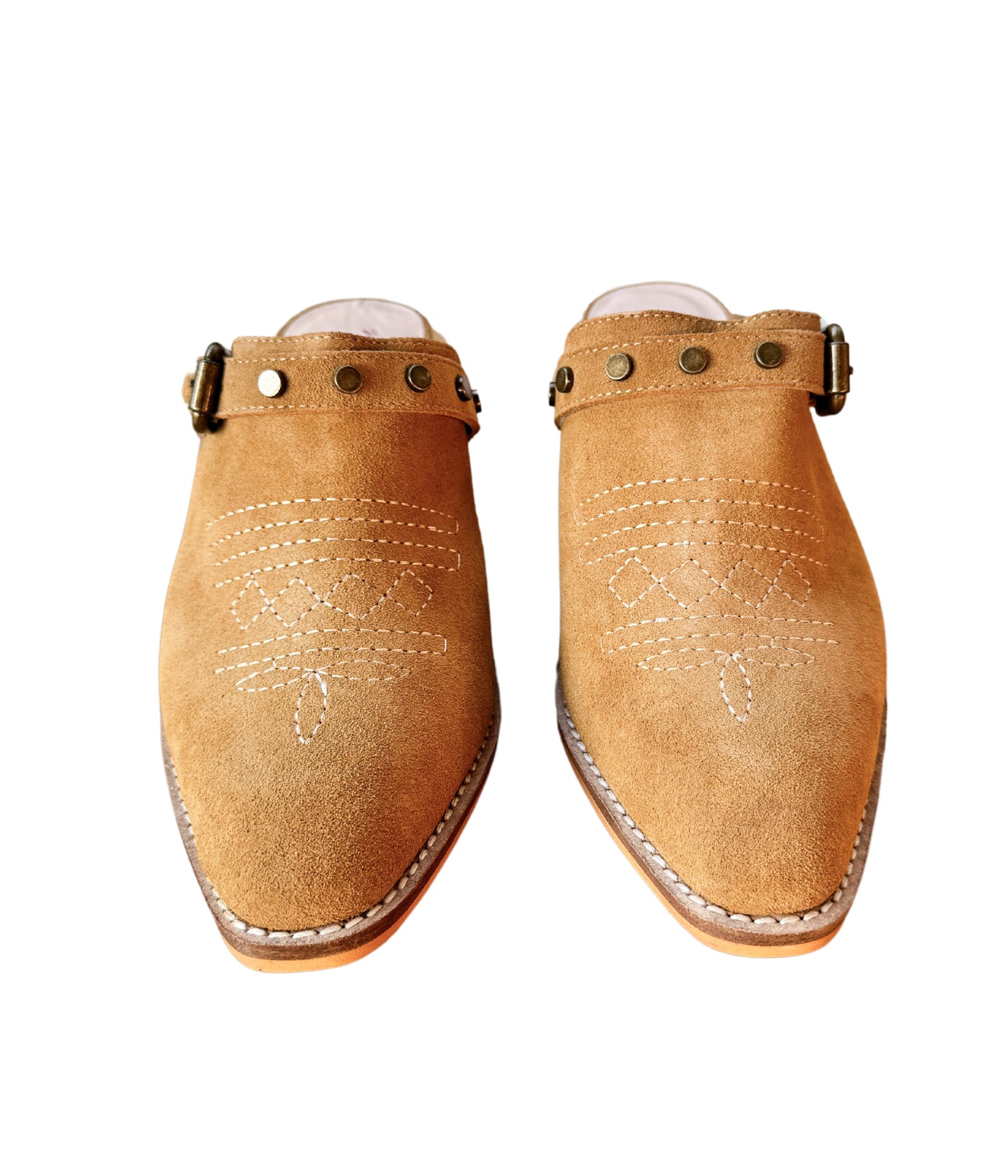 Drancy Western Mule in Tan - Rural Haze