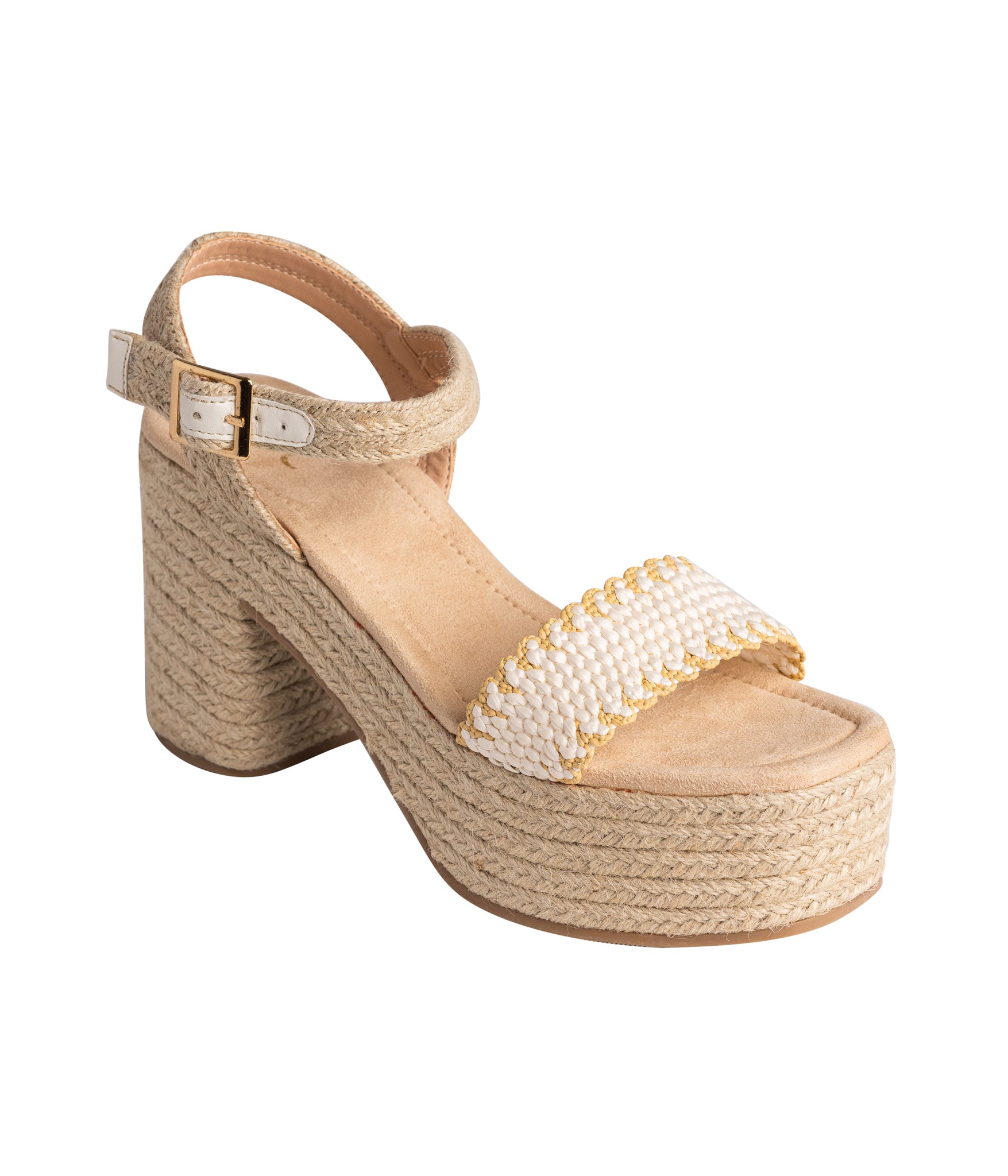 Elise Wedge in Off White - Rural Haze