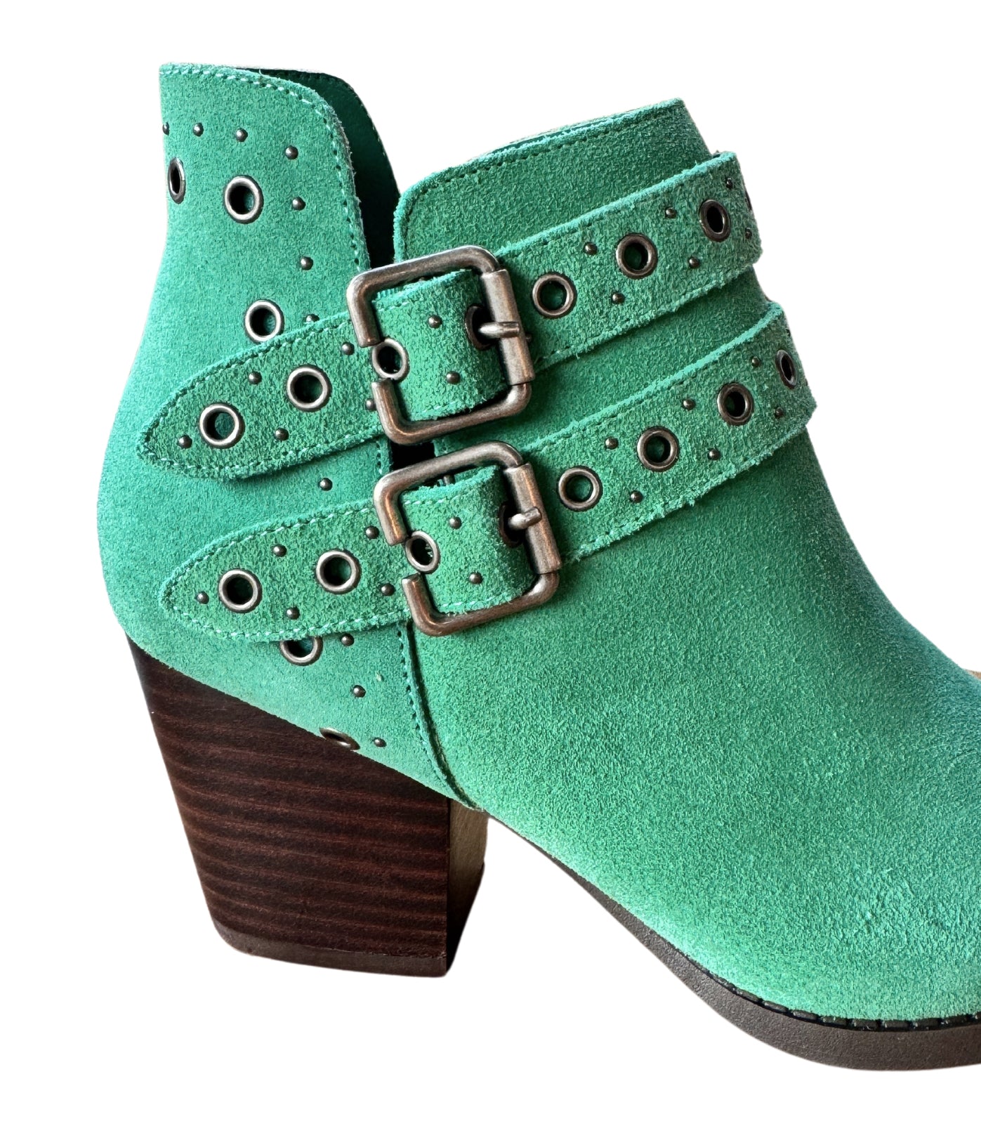 Elsa Leather Ankle Boot in Teal - Rural Haze